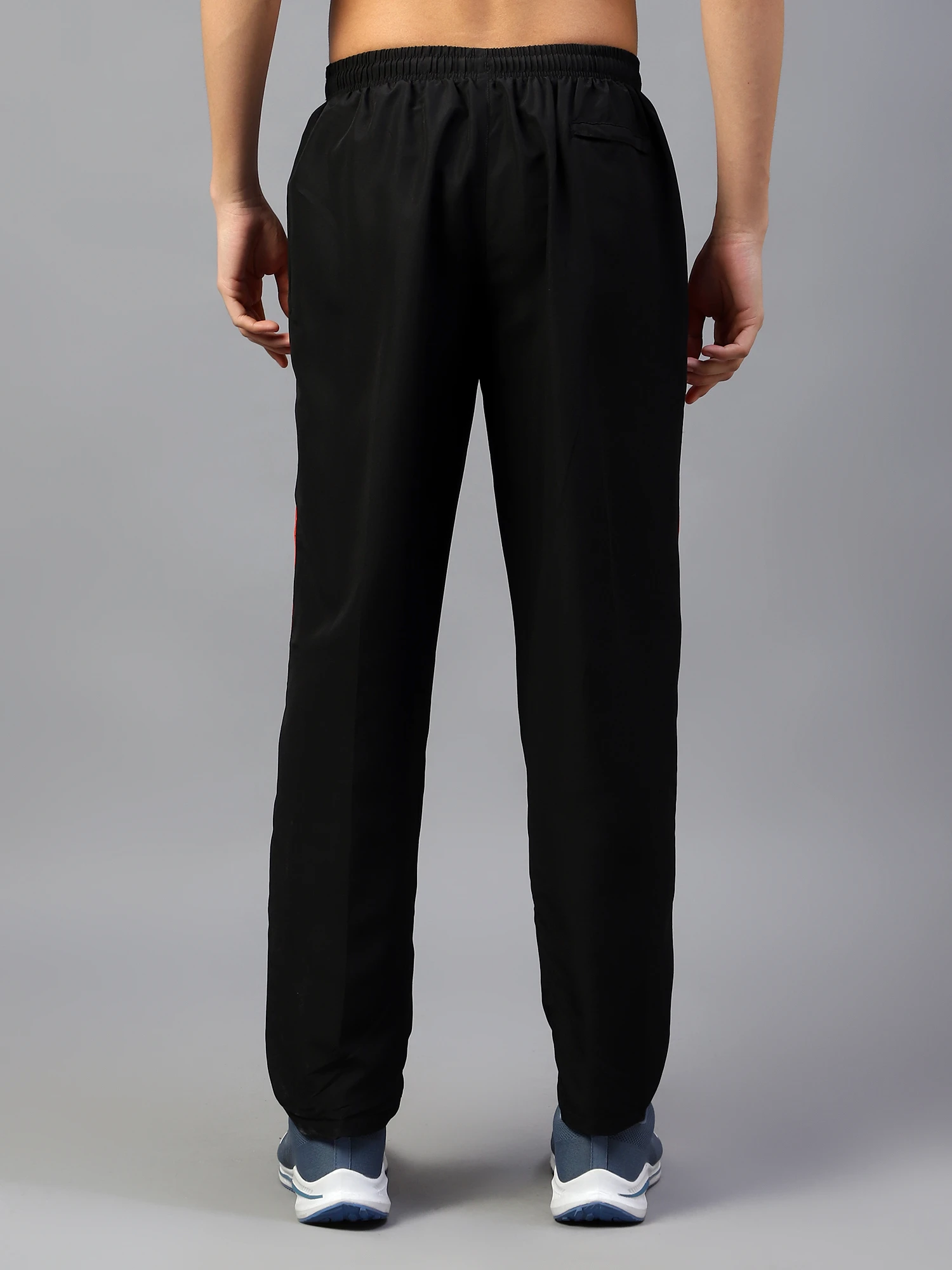 Black Red Active Trackpant for Men Shiv Naresh