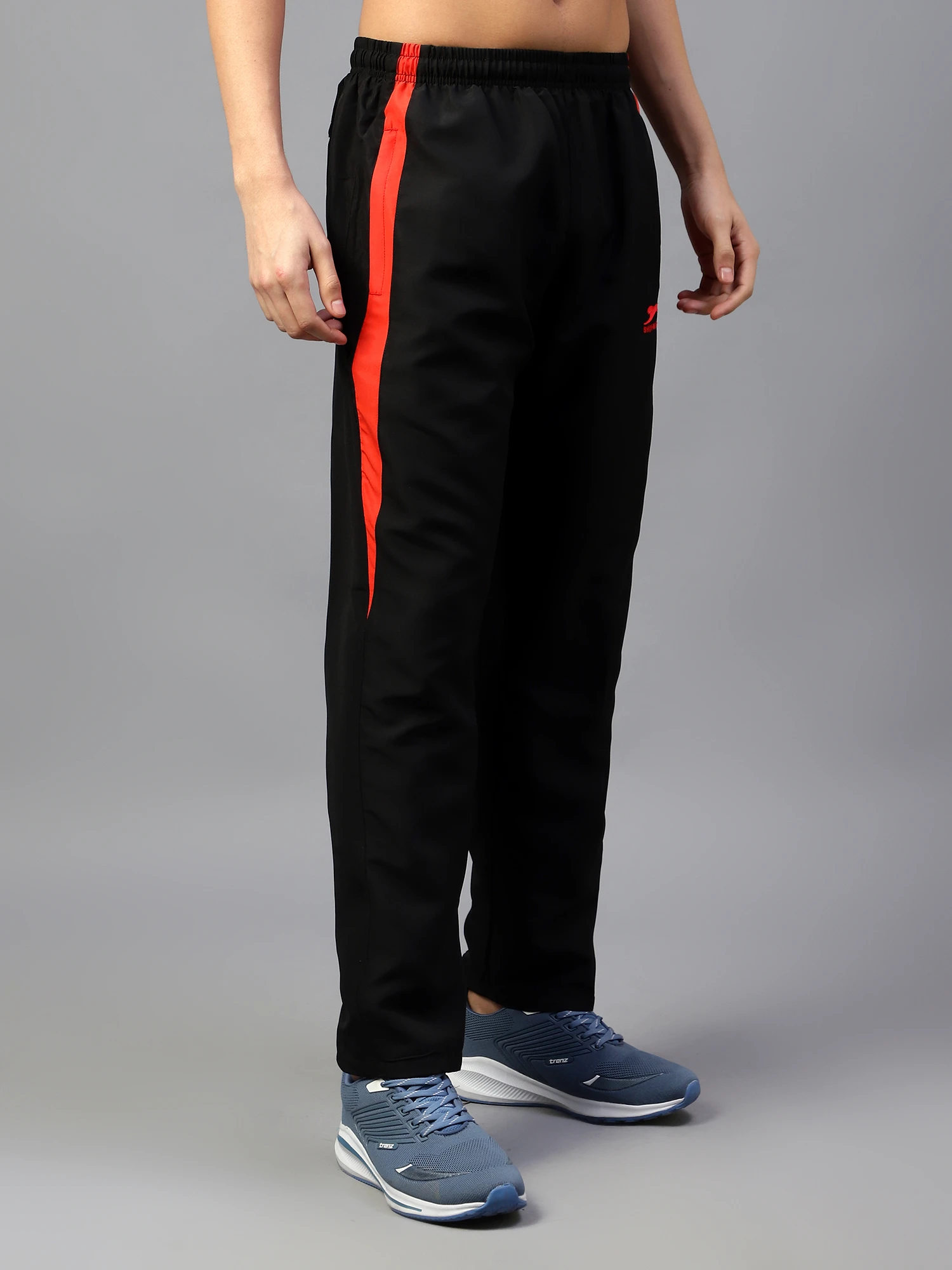 Black Red Active Trackpant for Men Shiv Naresh