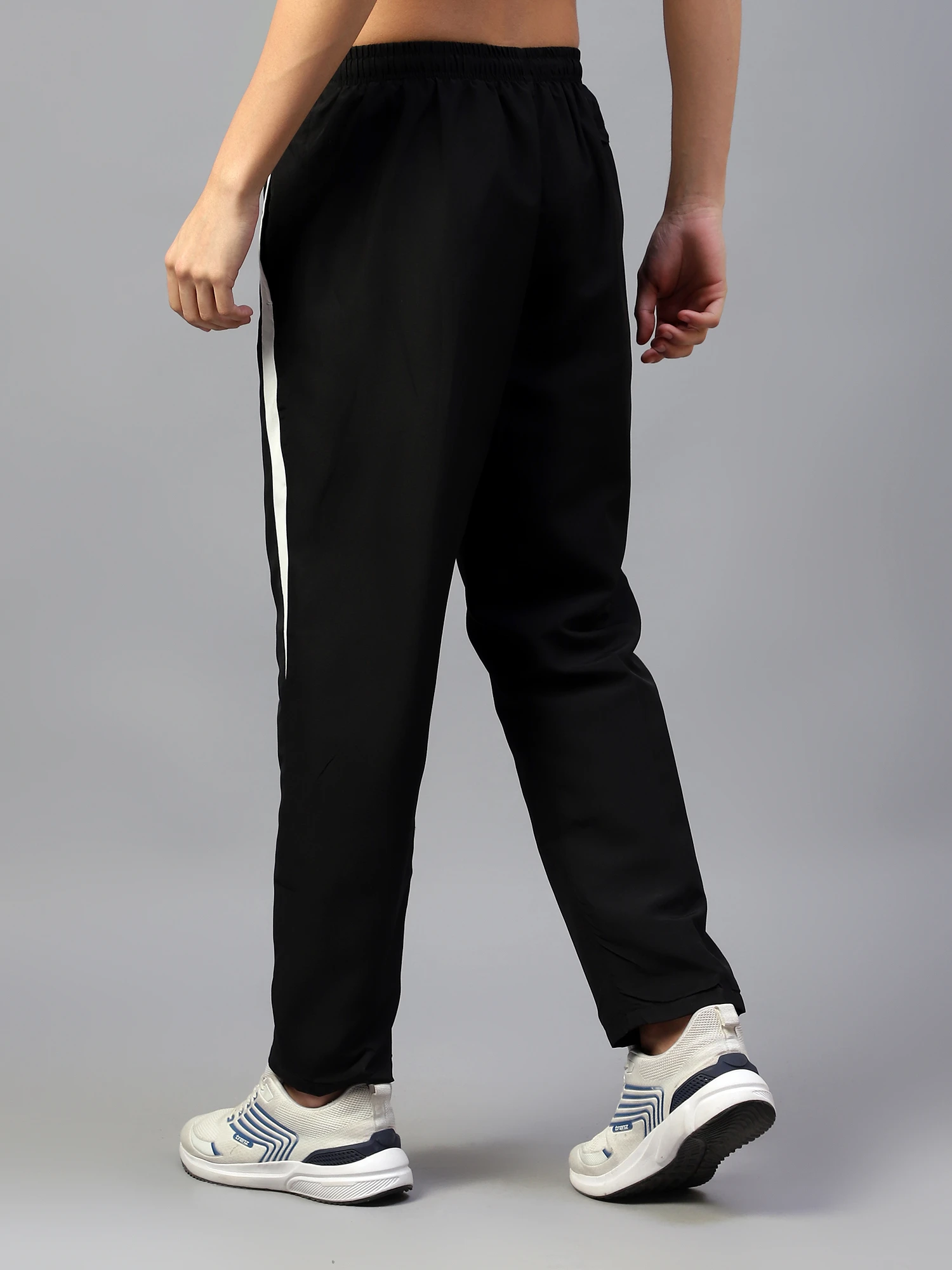 Black White Active Trackpant for Men Shiv Naresh