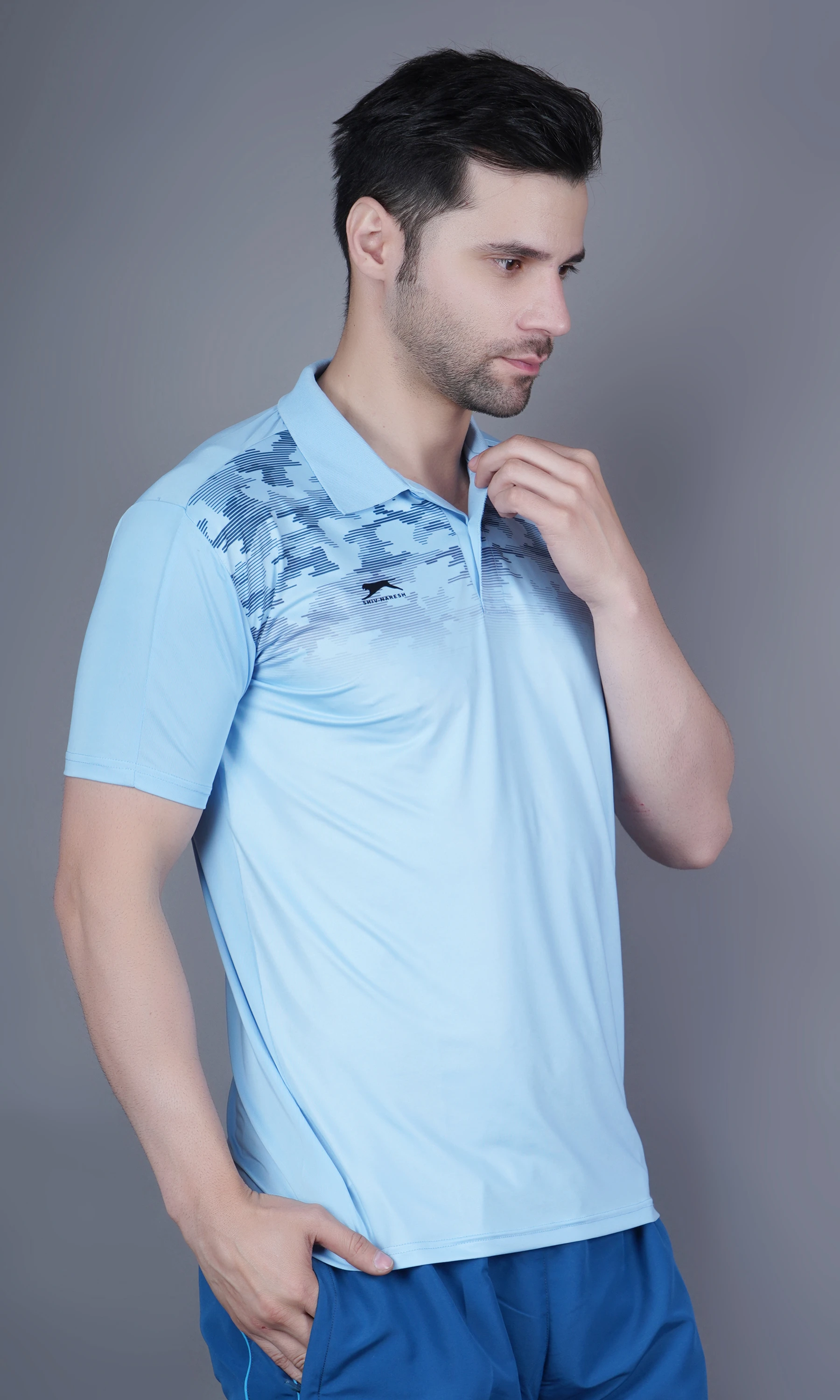 smart fit t shirt blue