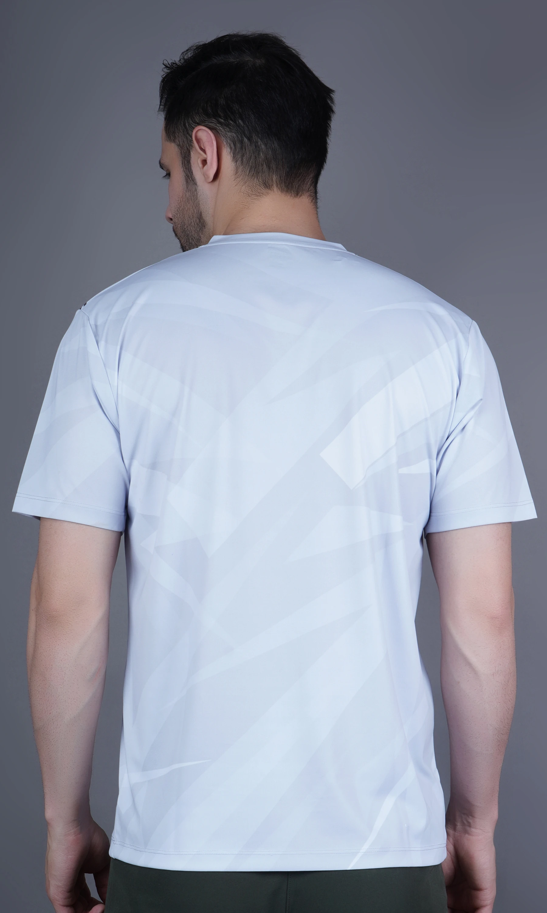 v neck t shirt grey