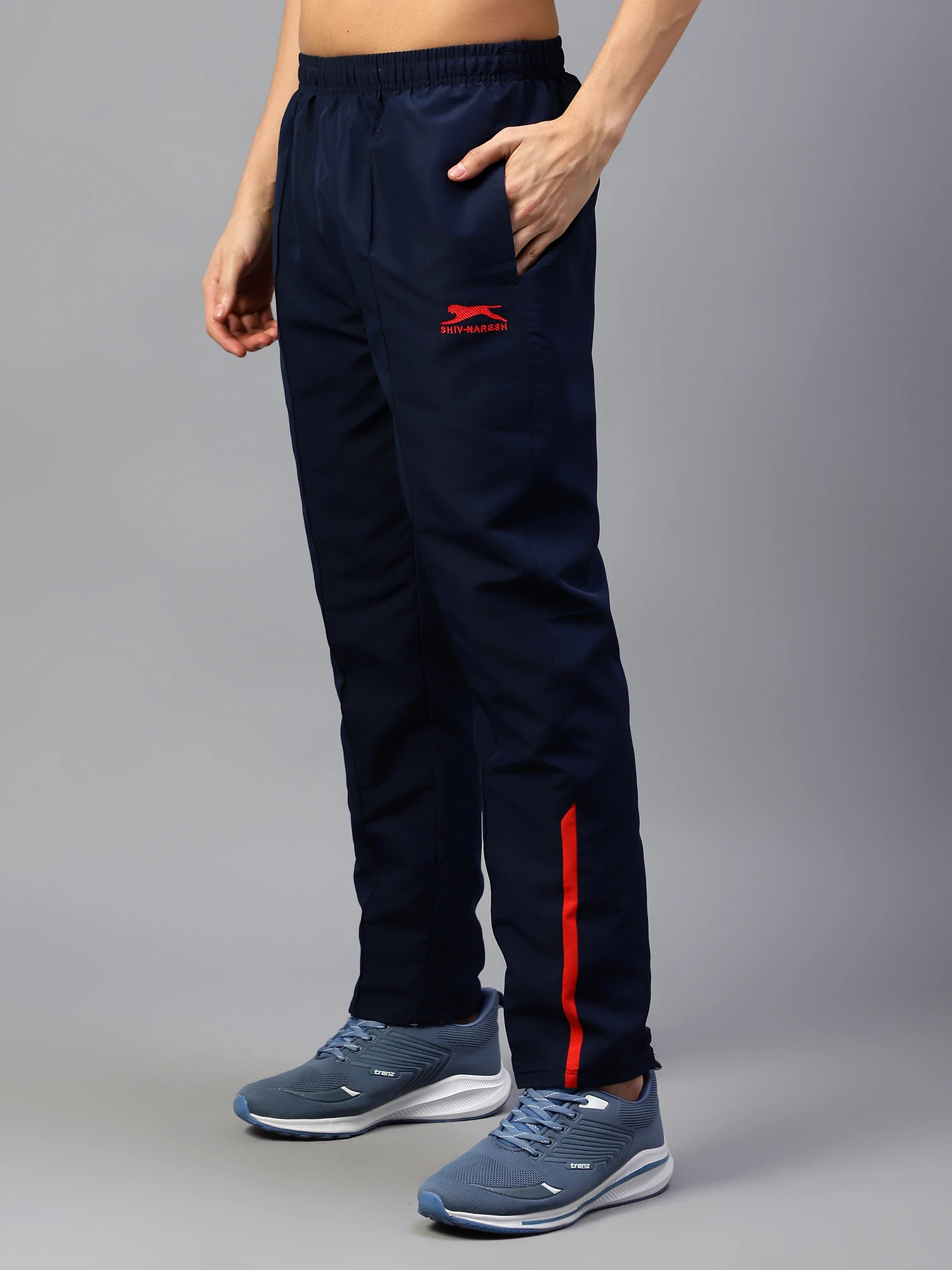 Shiv Naresh Classic Trackpant Navy Blue Red for Men