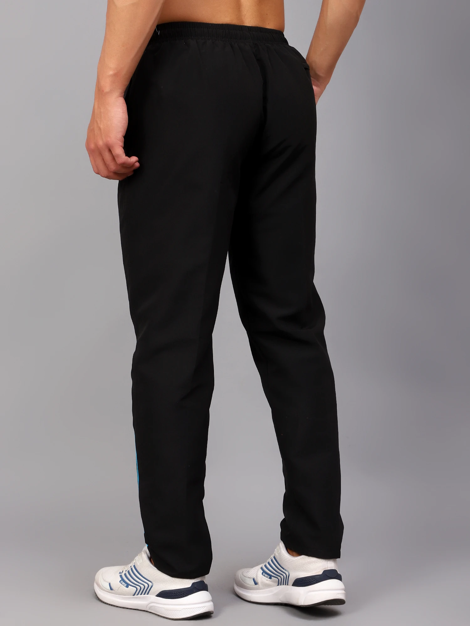Shiv Naresh Classic Trackpant Black Cyan for Men