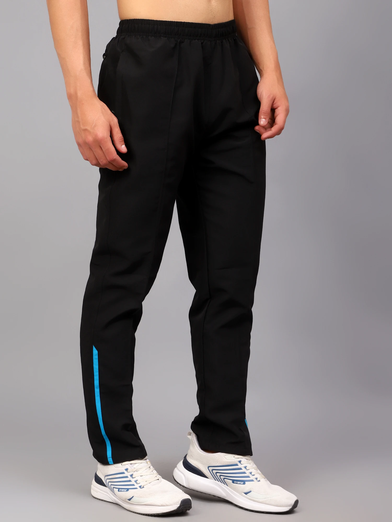 Shiv Naresh Classic Trackpant Black Cyan for Men