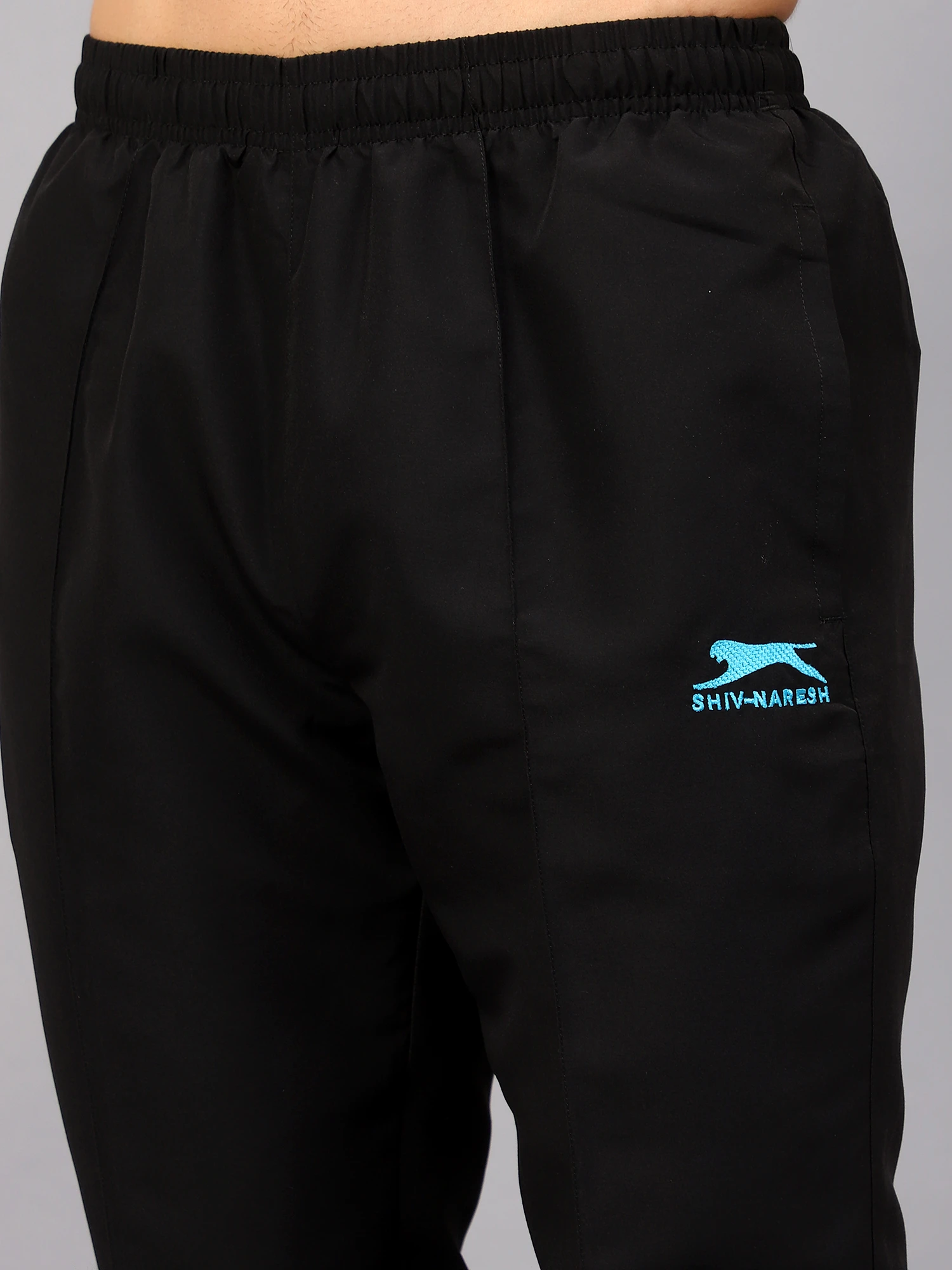 Shiv Naresh Classic Trackpant Black Cyan for Men
