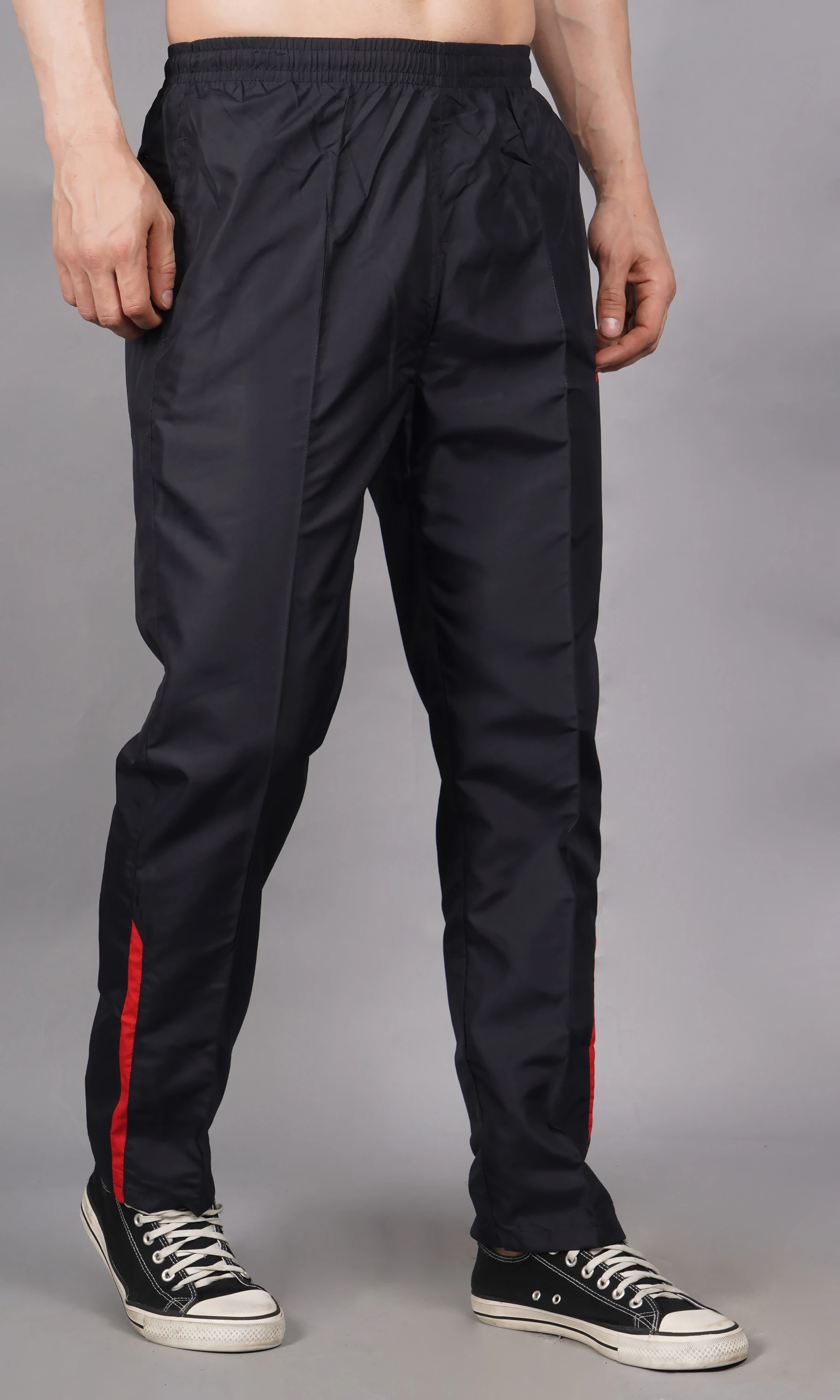 Shiv Naresh Classic Trackpant Black Red for Men