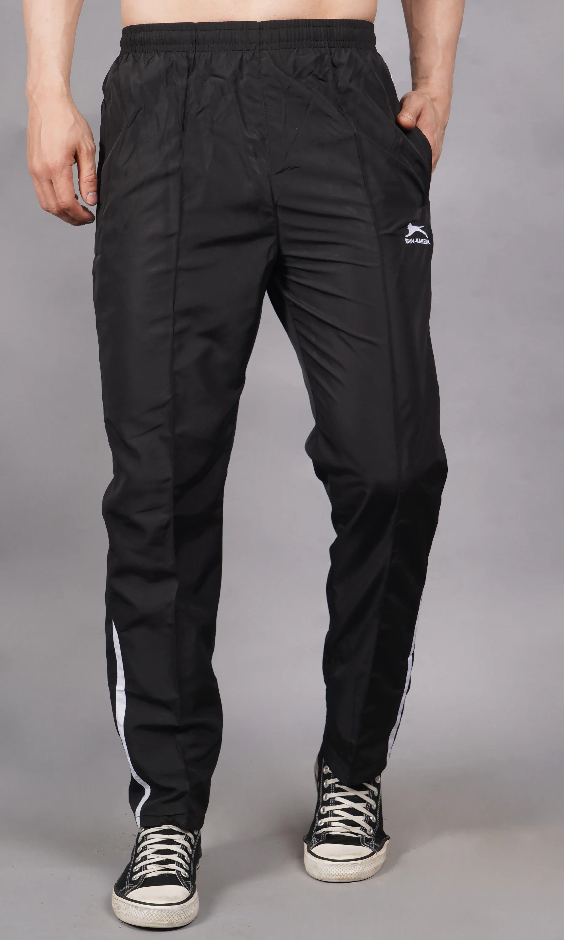 Shiv Naresh Classic Trackpant Black White for Men