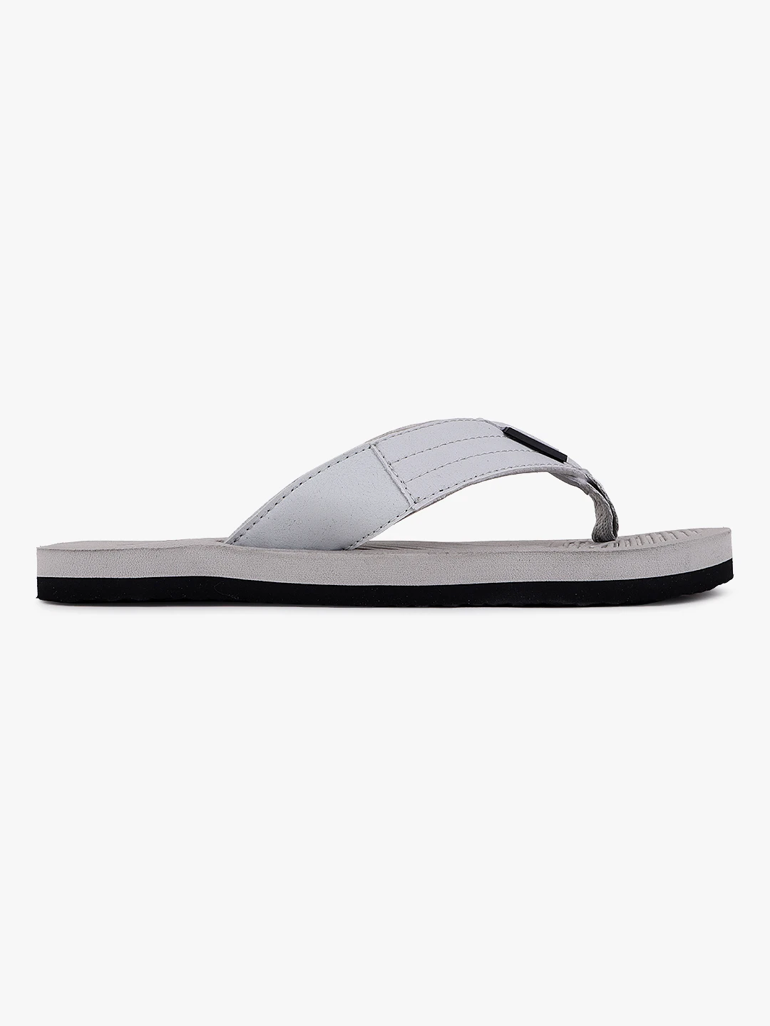 Shivnaresh Light grey slip-on slippers for men