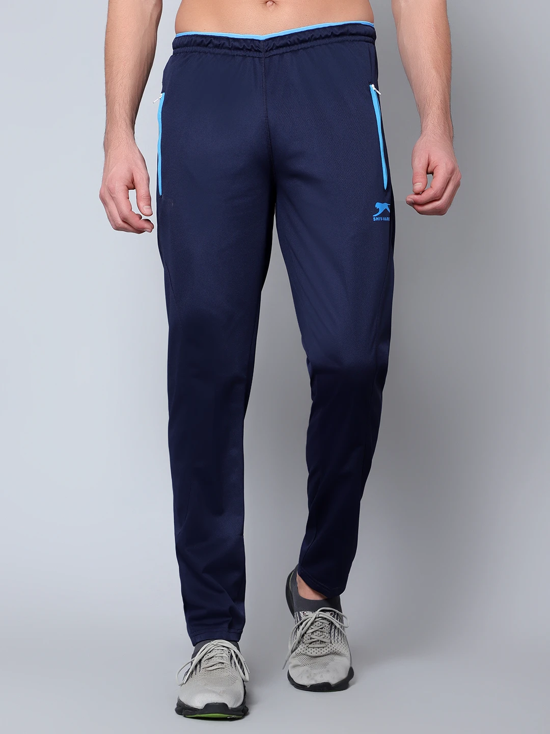 Navy Blue Active Track Pants for men Shiv Naresh