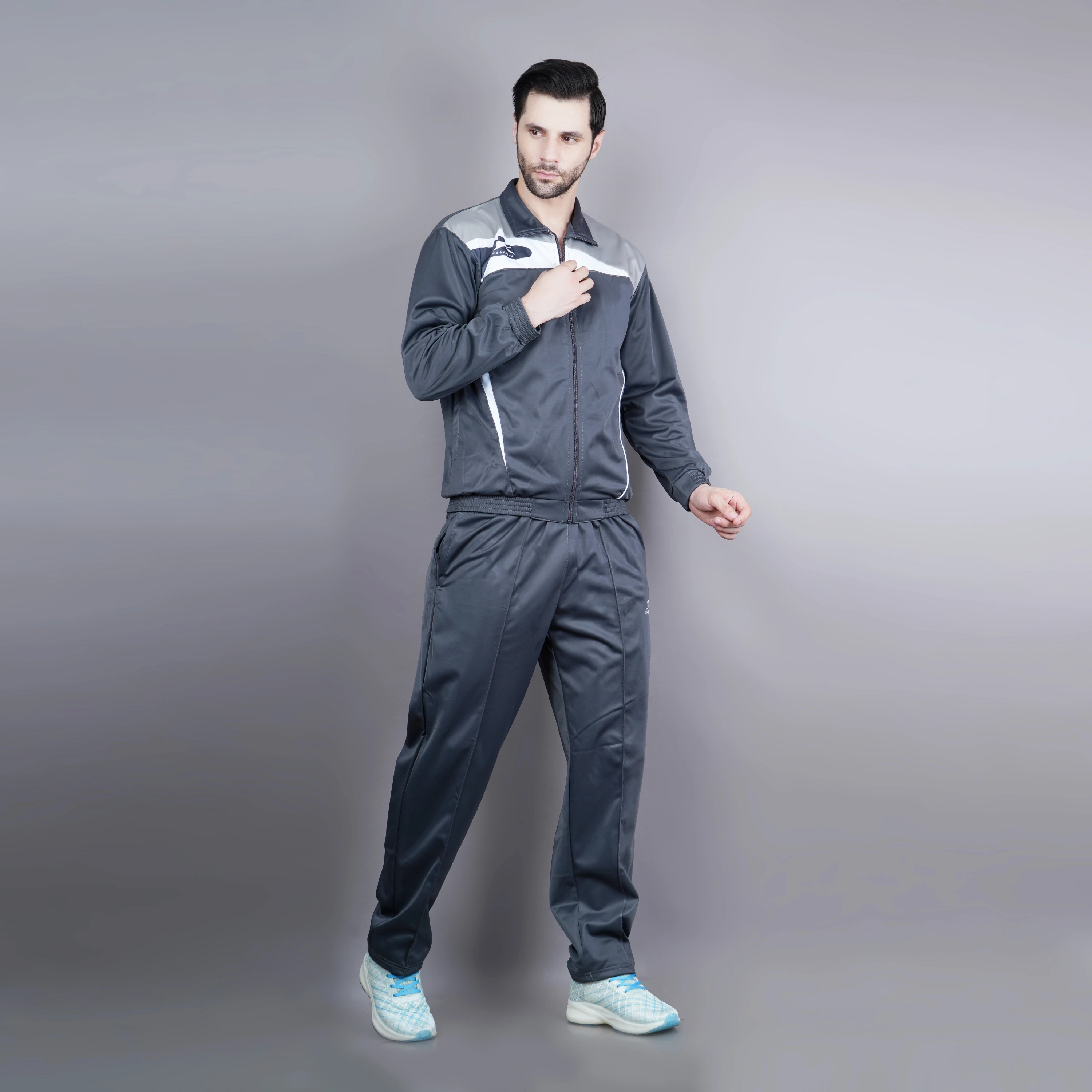 Dark Grey Athletic Tracksuit for Men