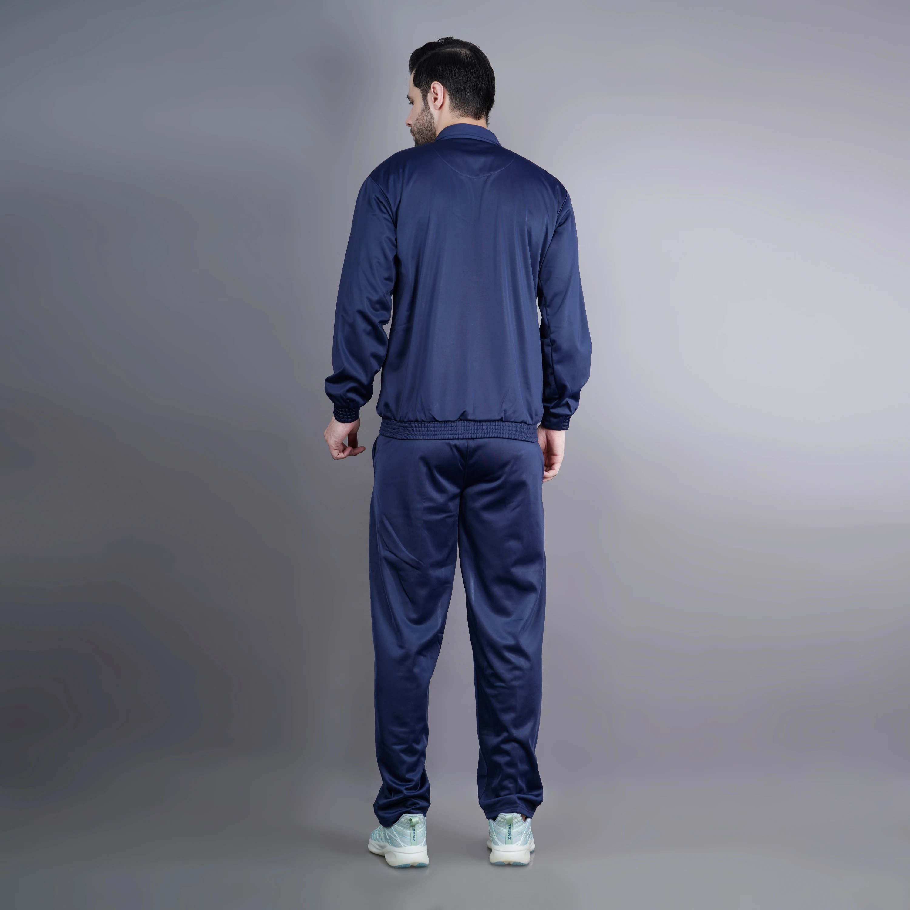 Athletic Tracksuit Navy Turkish Blue White for men