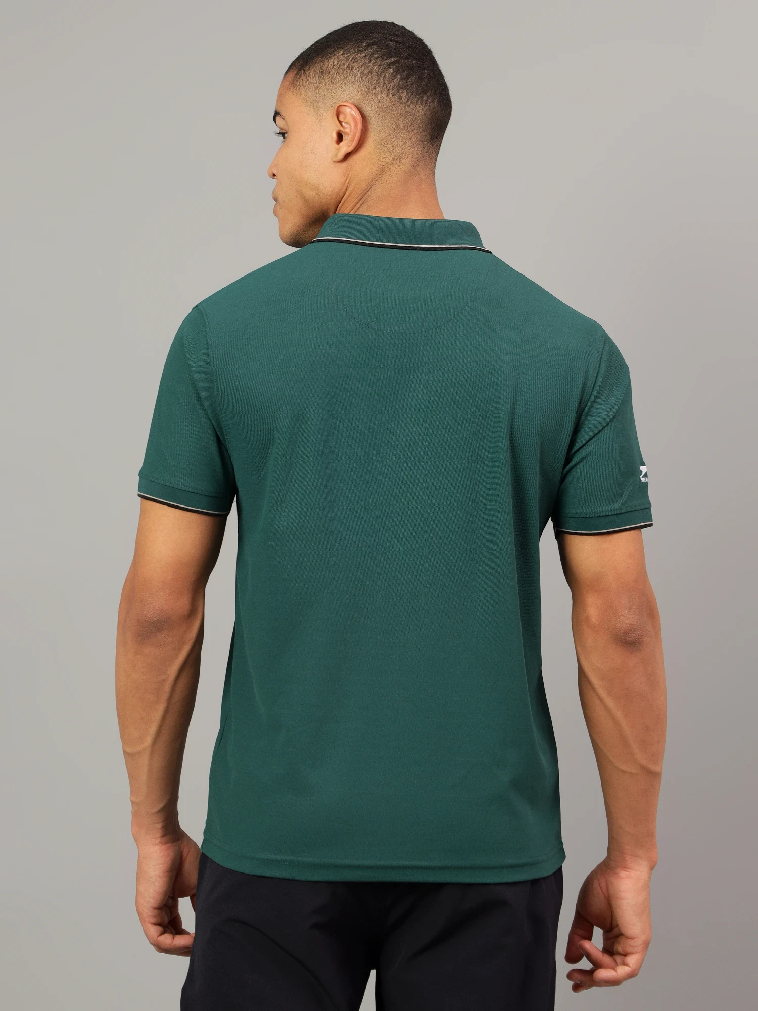 Men's Green DualHue Tipped Polo T-Shirt