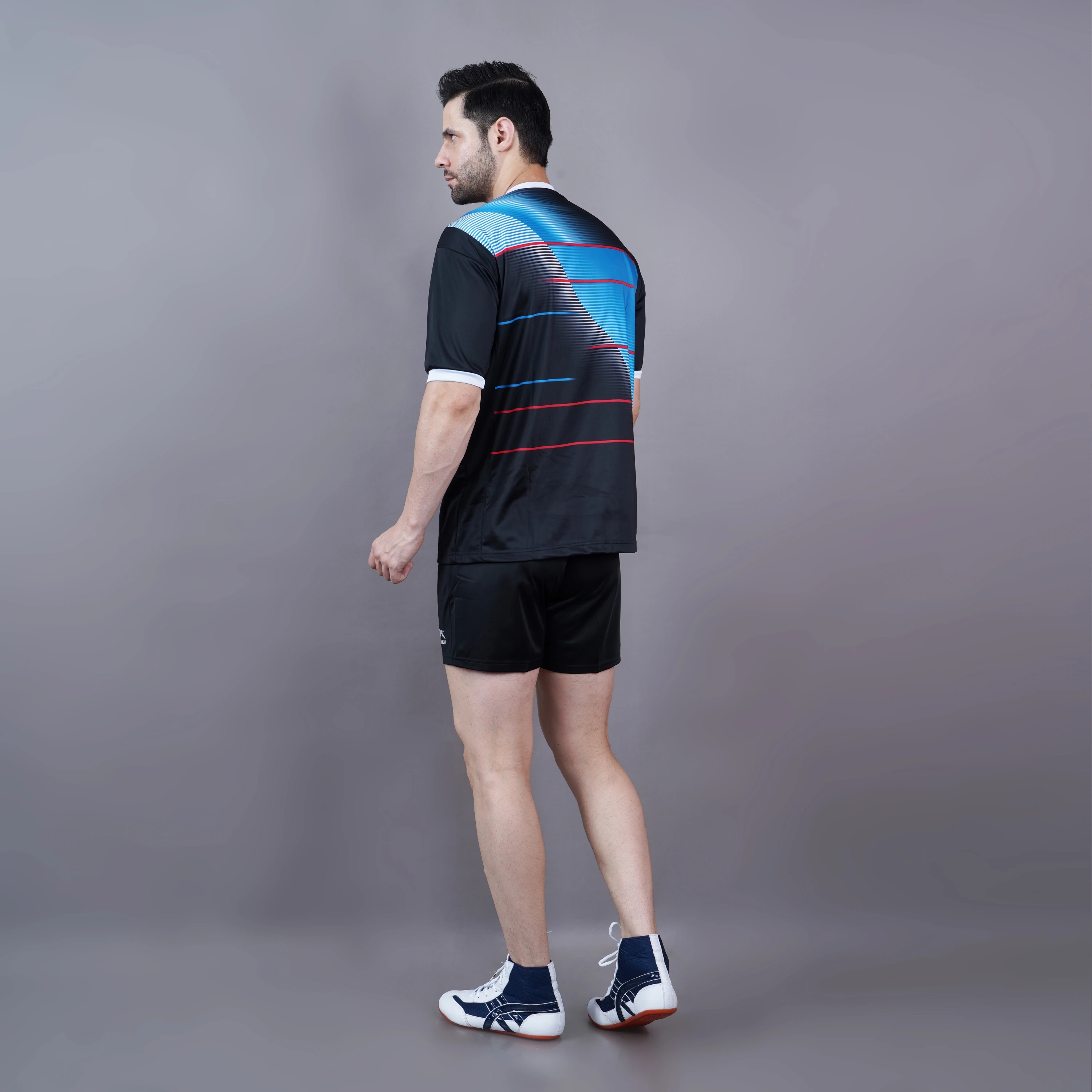 StrikeFlex Kabaddi Kit Black Cyan Blue for men