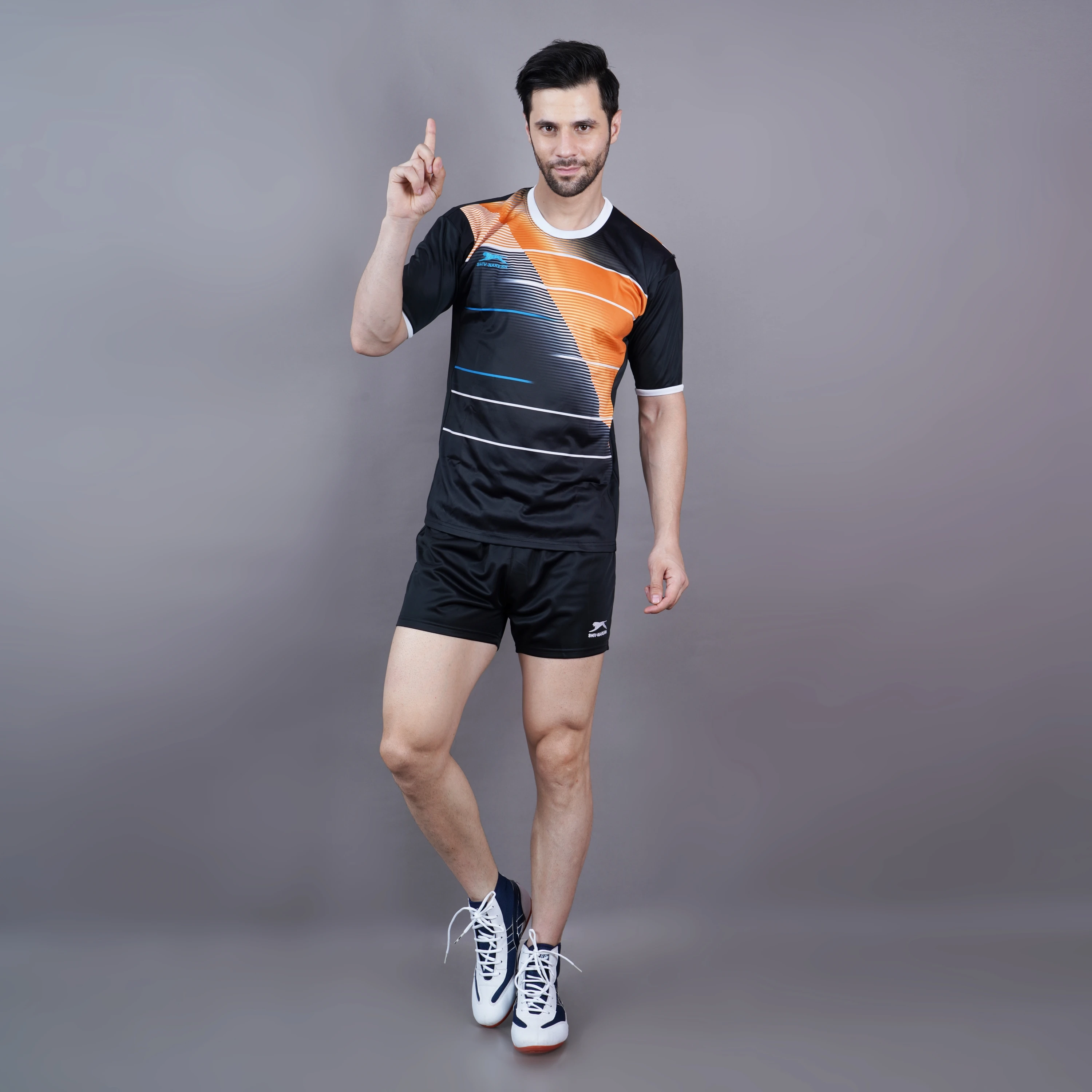 StrikeFlex Kabaddi Kit Black Orange for men