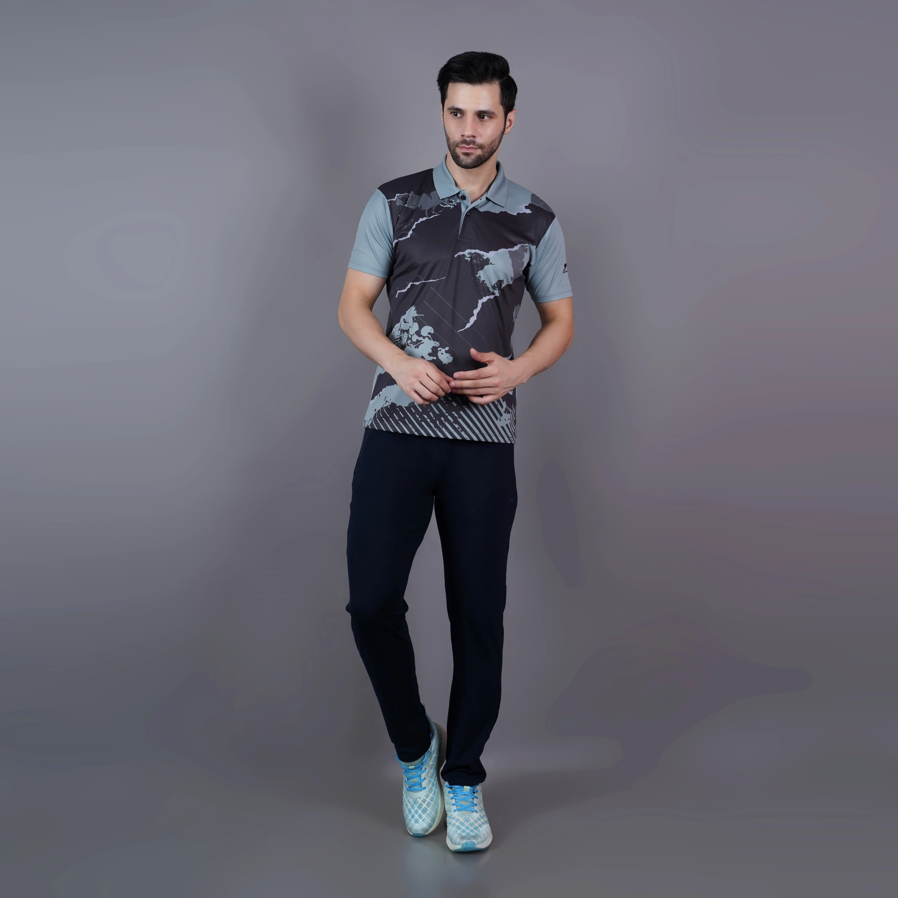 Navy Blue Flex Fit Joggers for Men