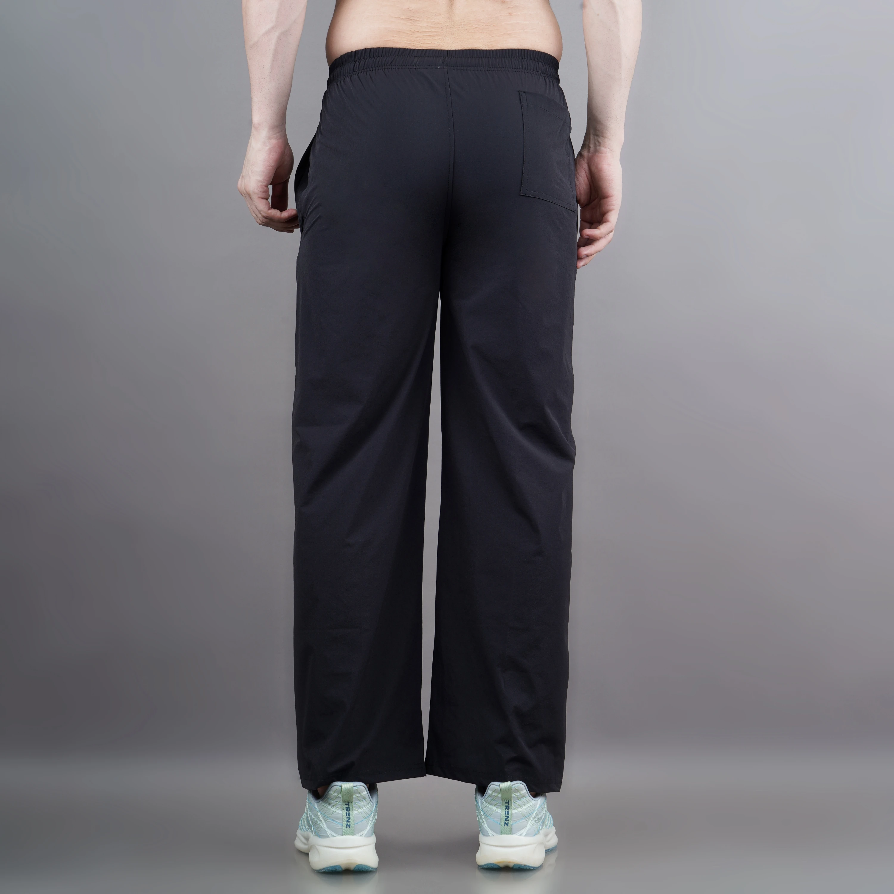 Black Ultrawave Straight Fit Pants for Men