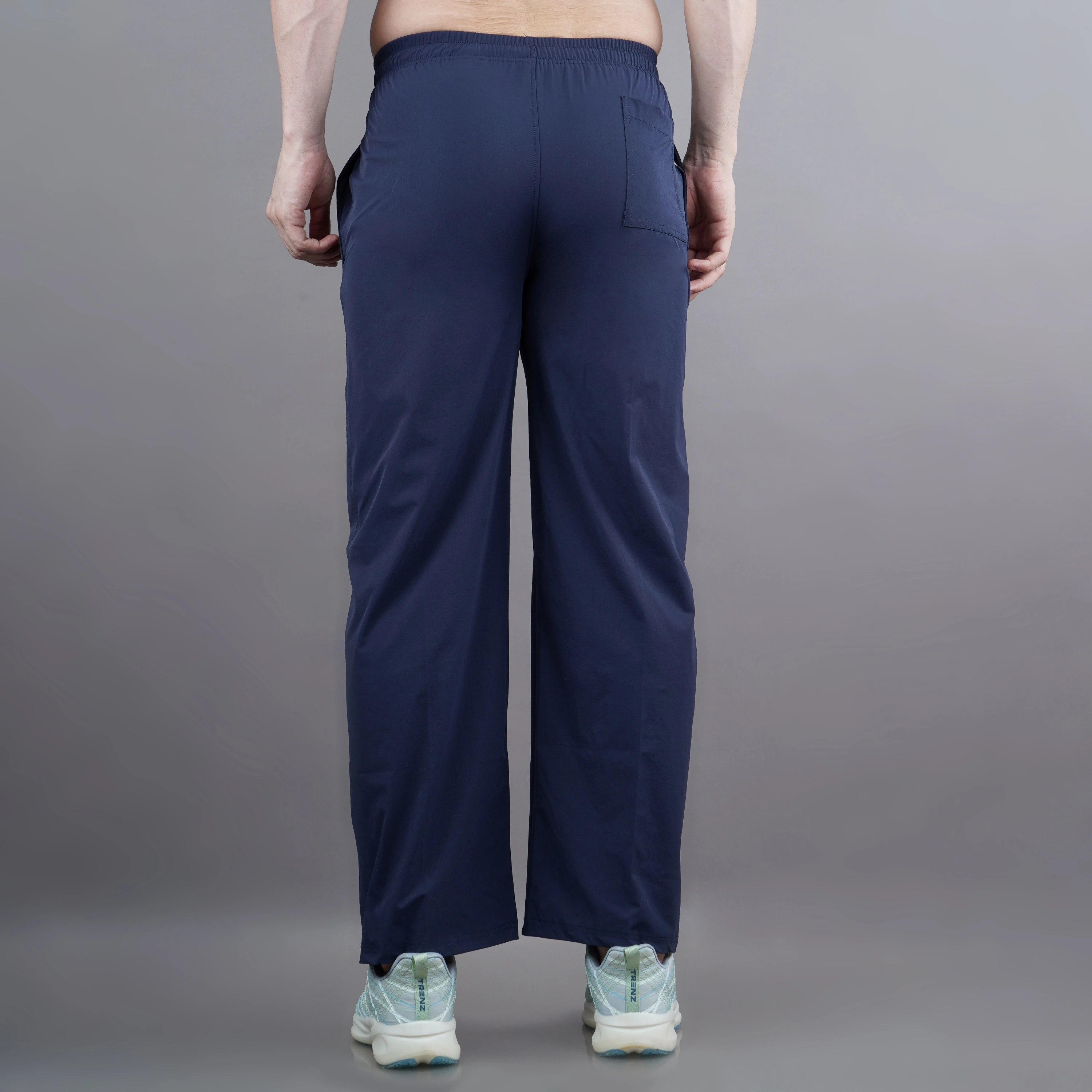 Navy Blue Ultrawave Straight Fit Pants for Men