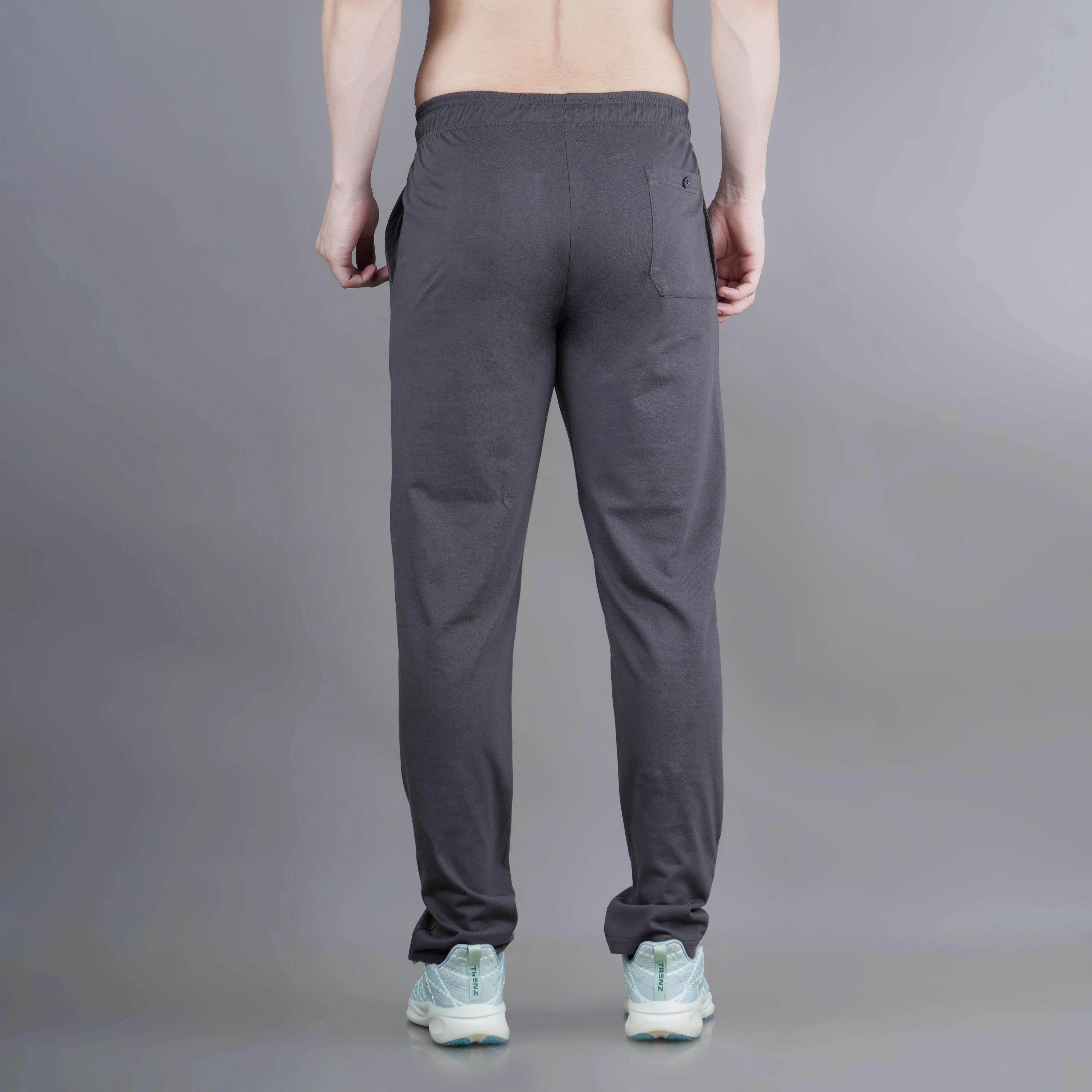 Dark Grey Poly Cotton Lowers for Men