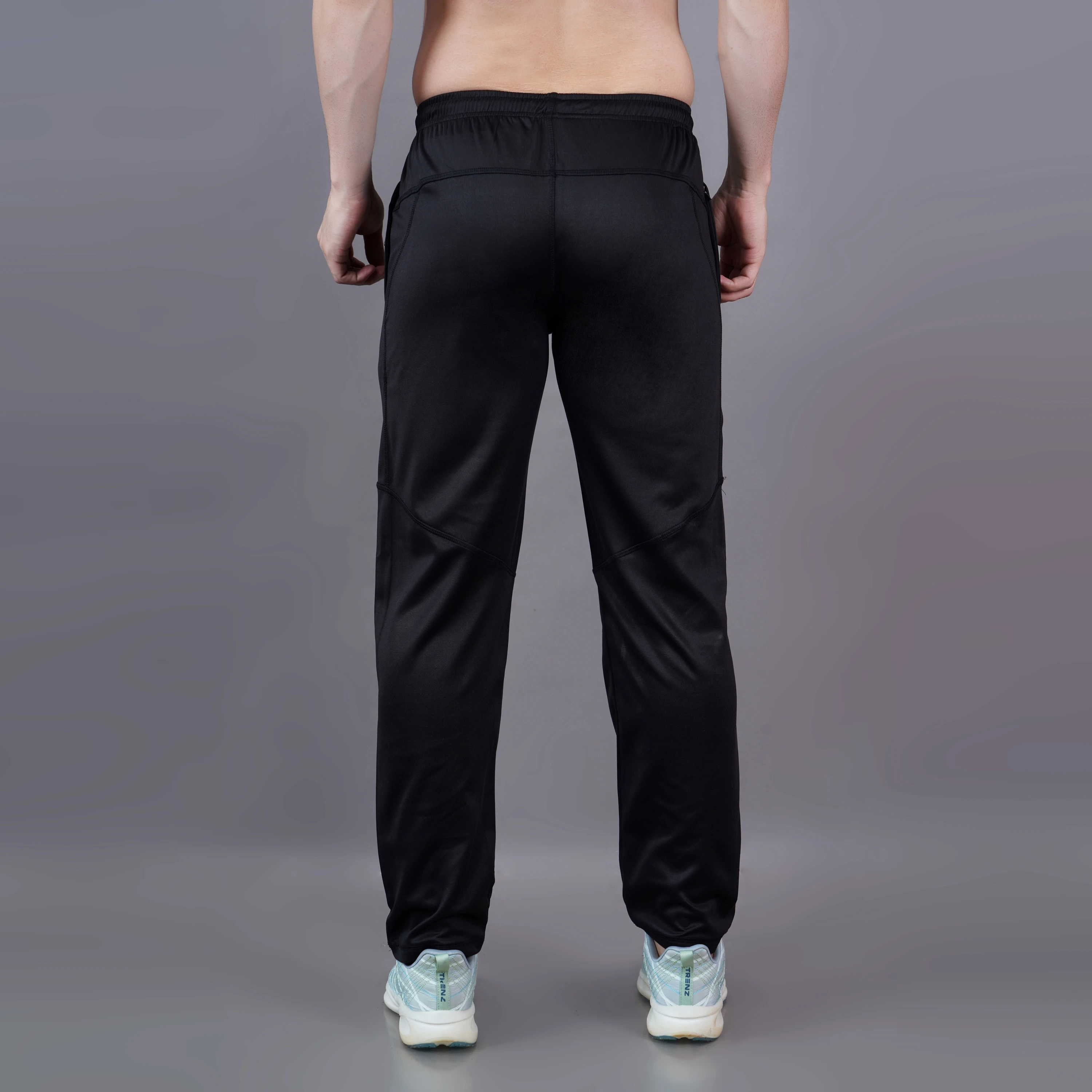 Black Flex Stride Track Pants for Men