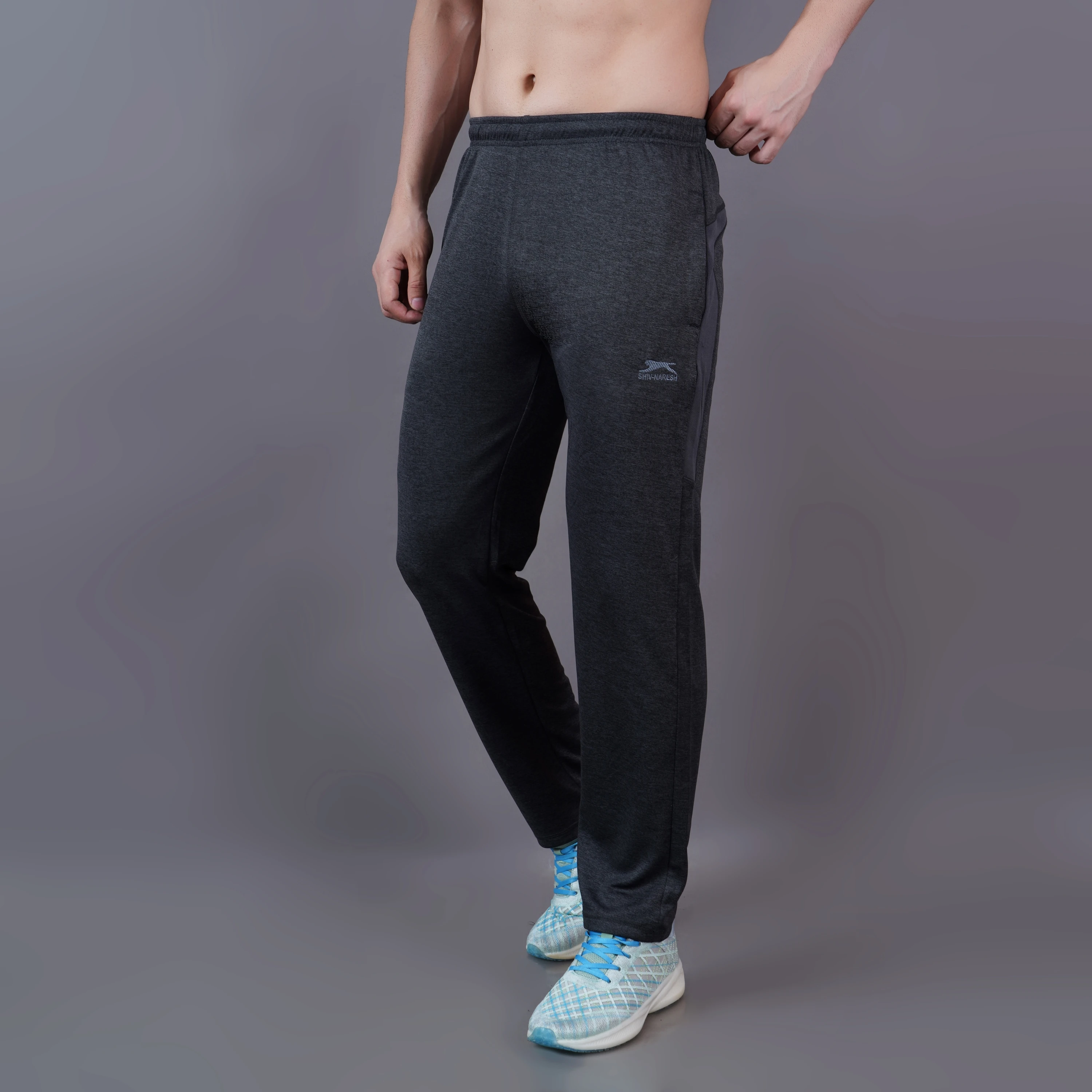 Dark Grey Flex Stride Track Pants for Men