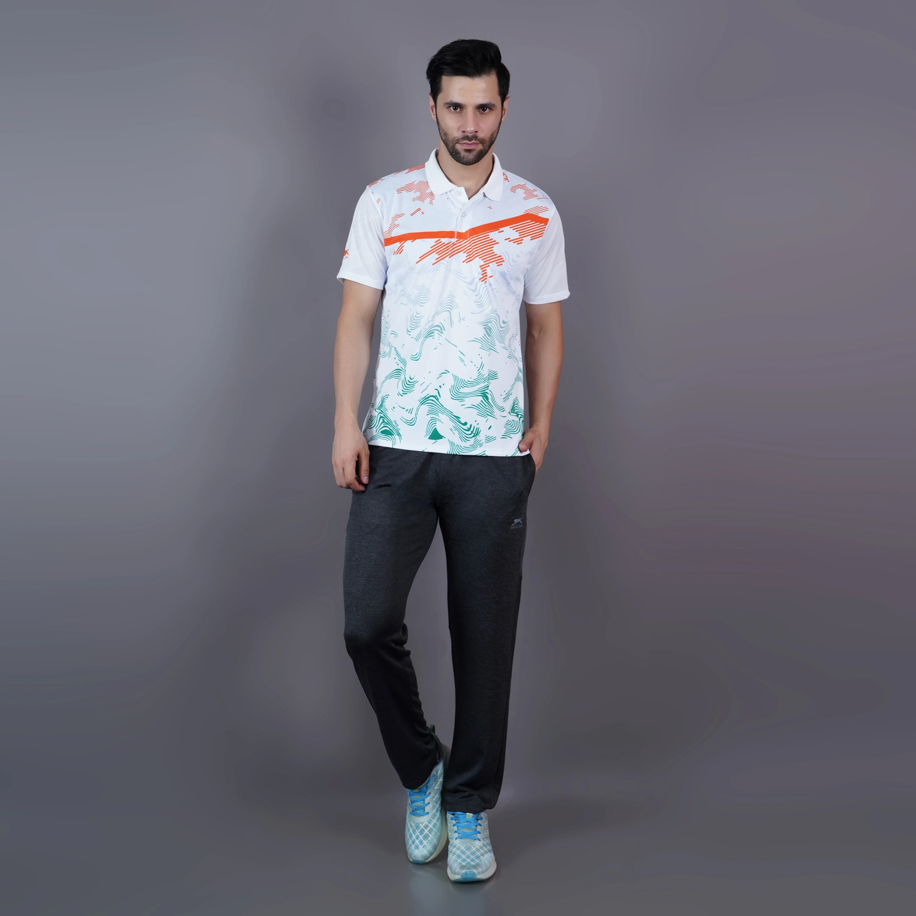 Dark Grey Flex Stride Track Pants for Men