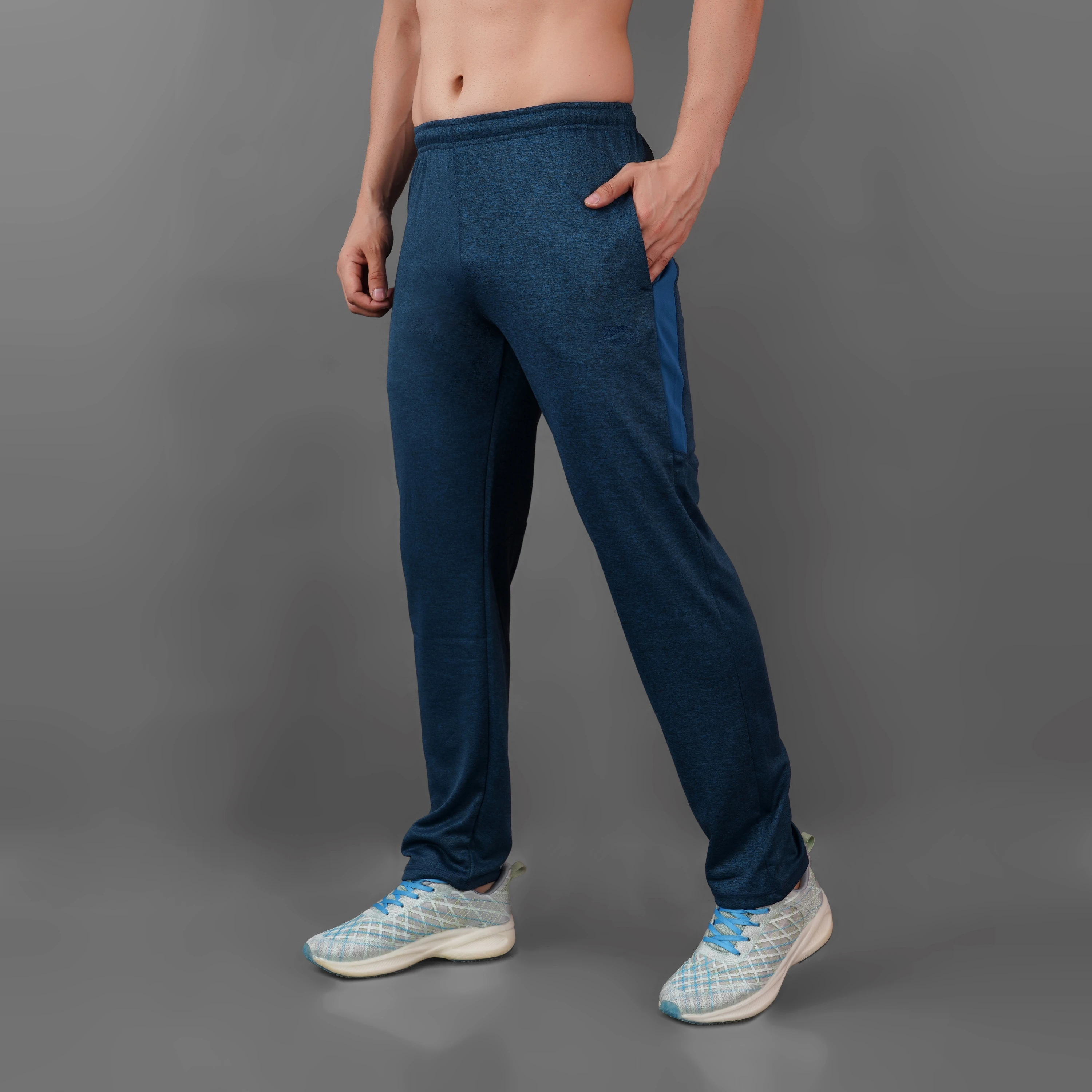 Airforce Blue Flex Stride Track Pants for Men