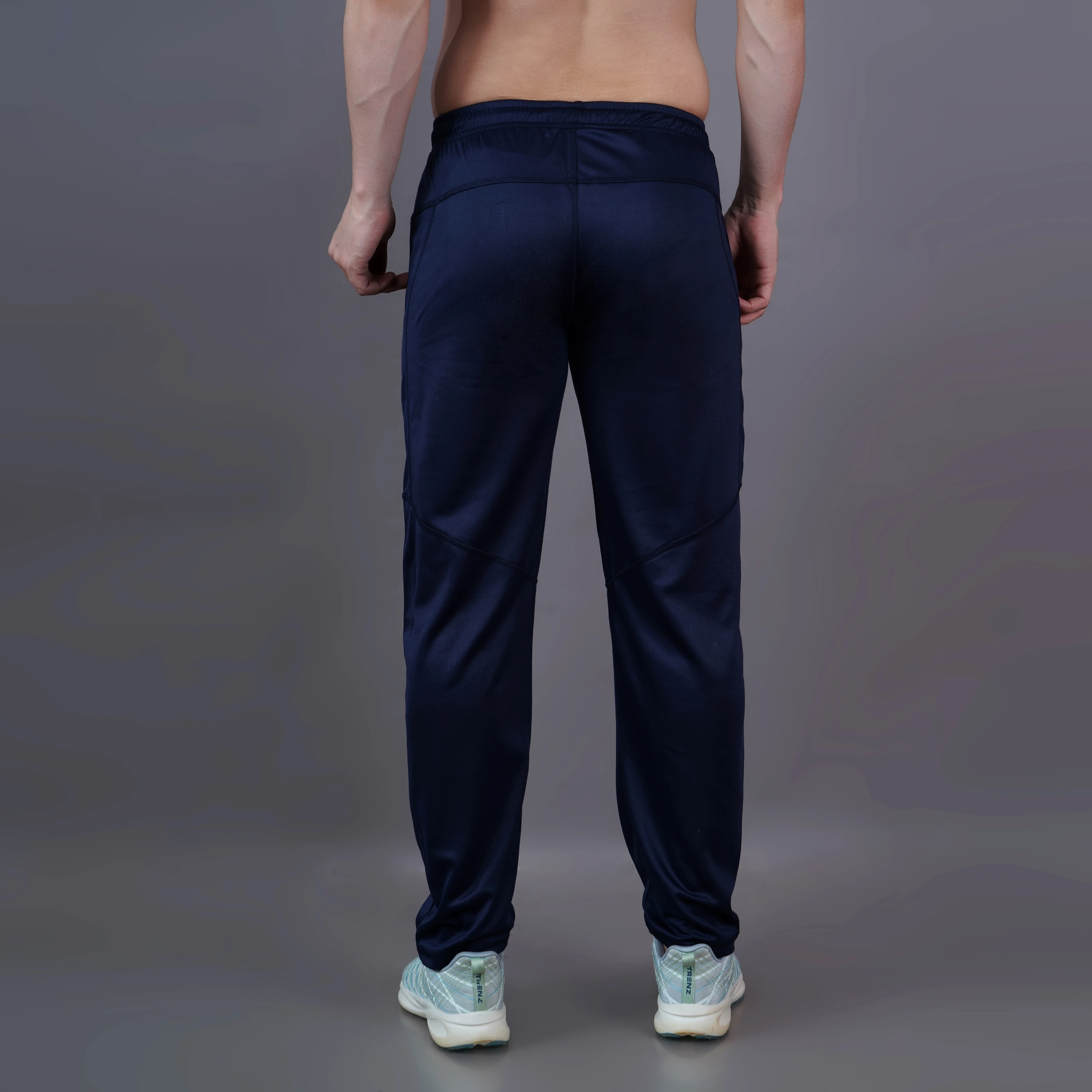 Navy Blue Flex Stride Track Pants for Men