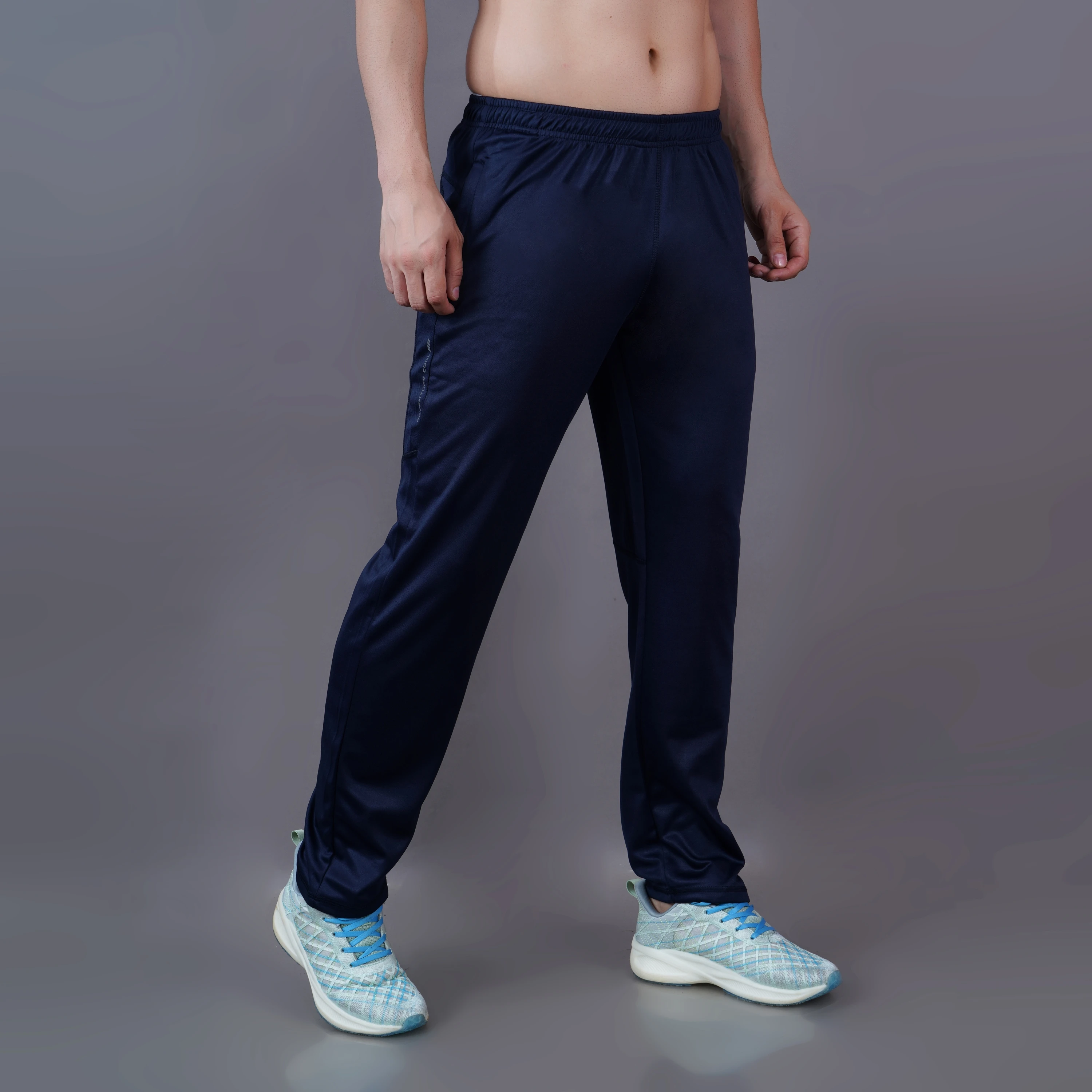 Navy Blue Flex Stride Track Pants for Men