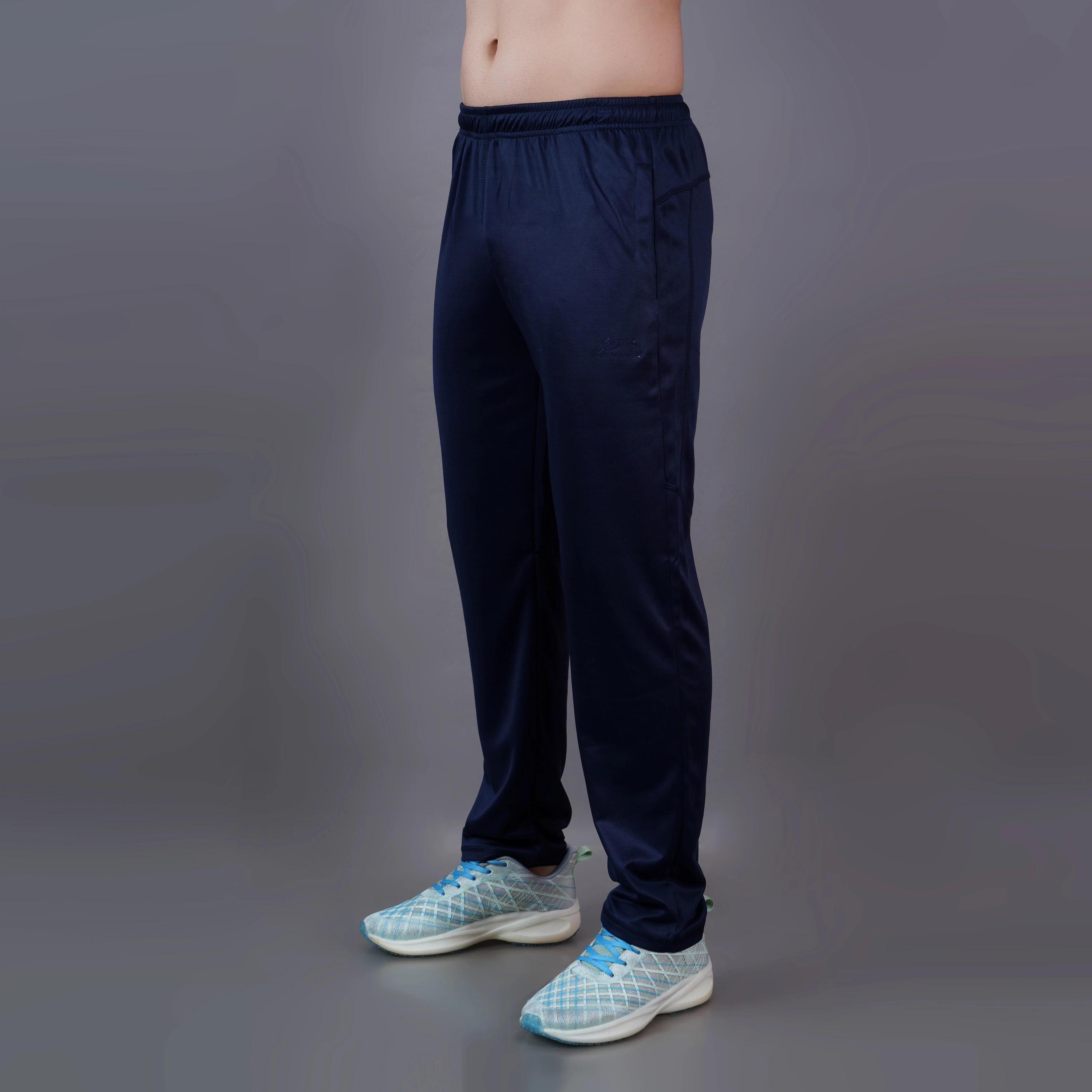 Navy Blue Flex Stride Track Pants for Men