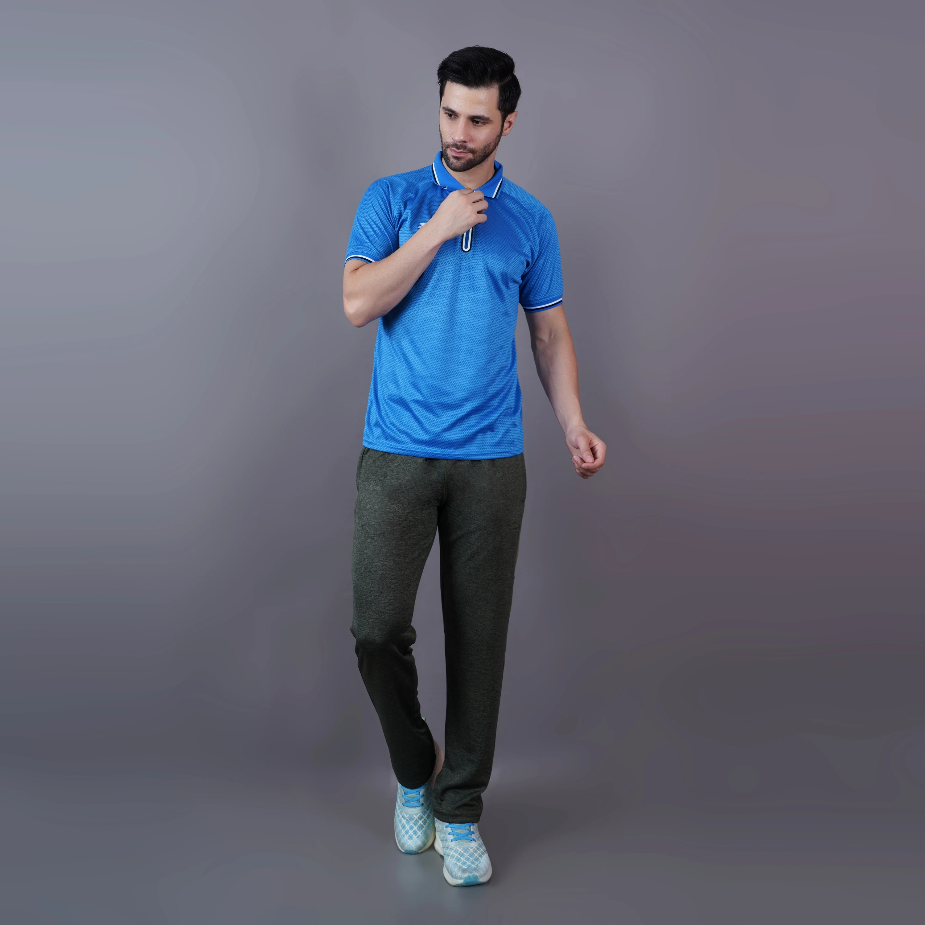 Olive Green Flex Stride Track Pants for Men