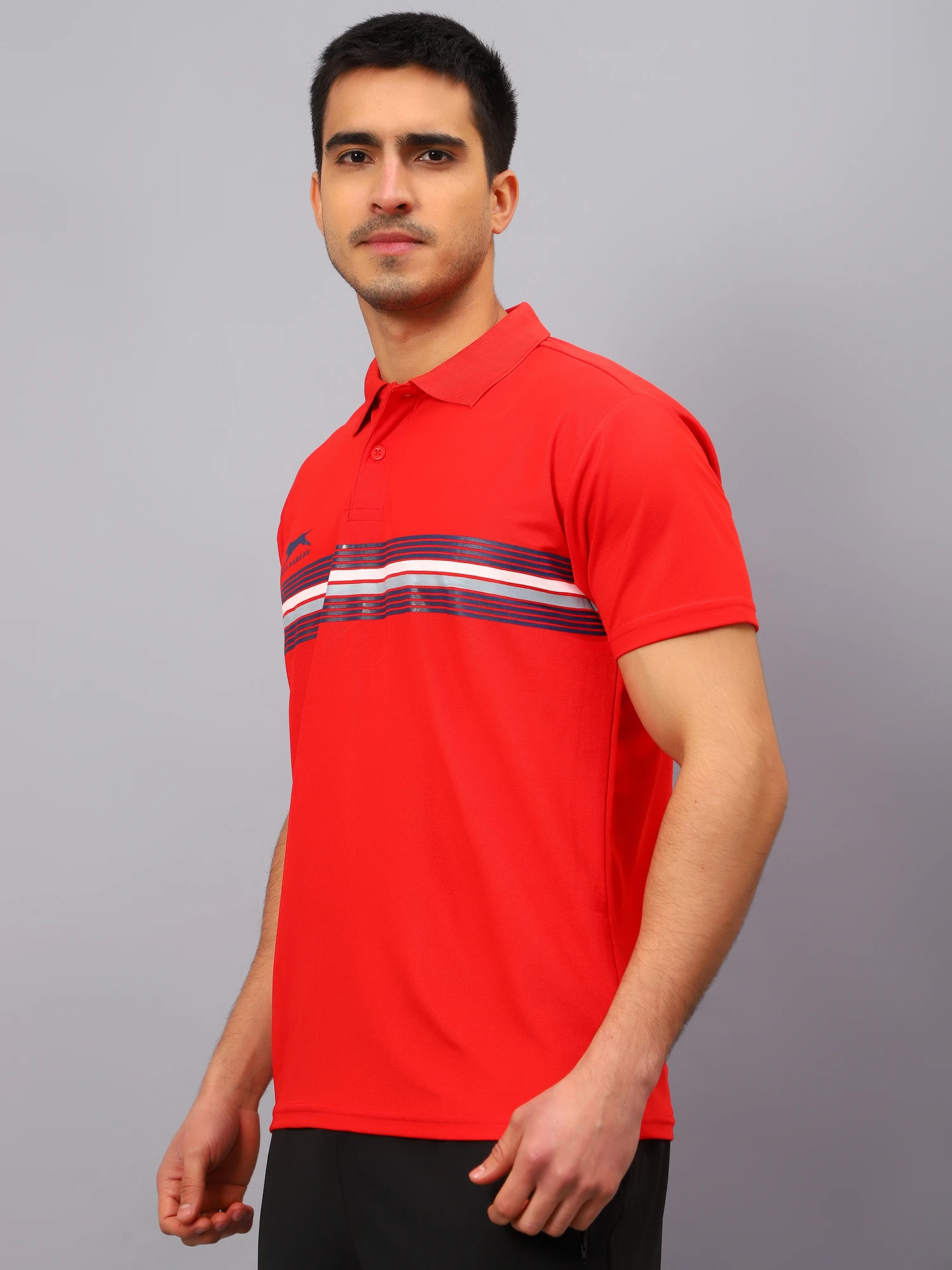 Men’s Red Nautical Cotton Polo T-Shirt – Shiv Naresh