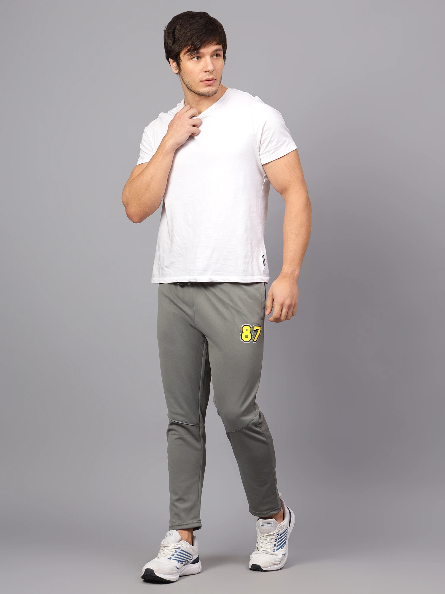 Shiv Naresh Smart Grey Track Pants for Men