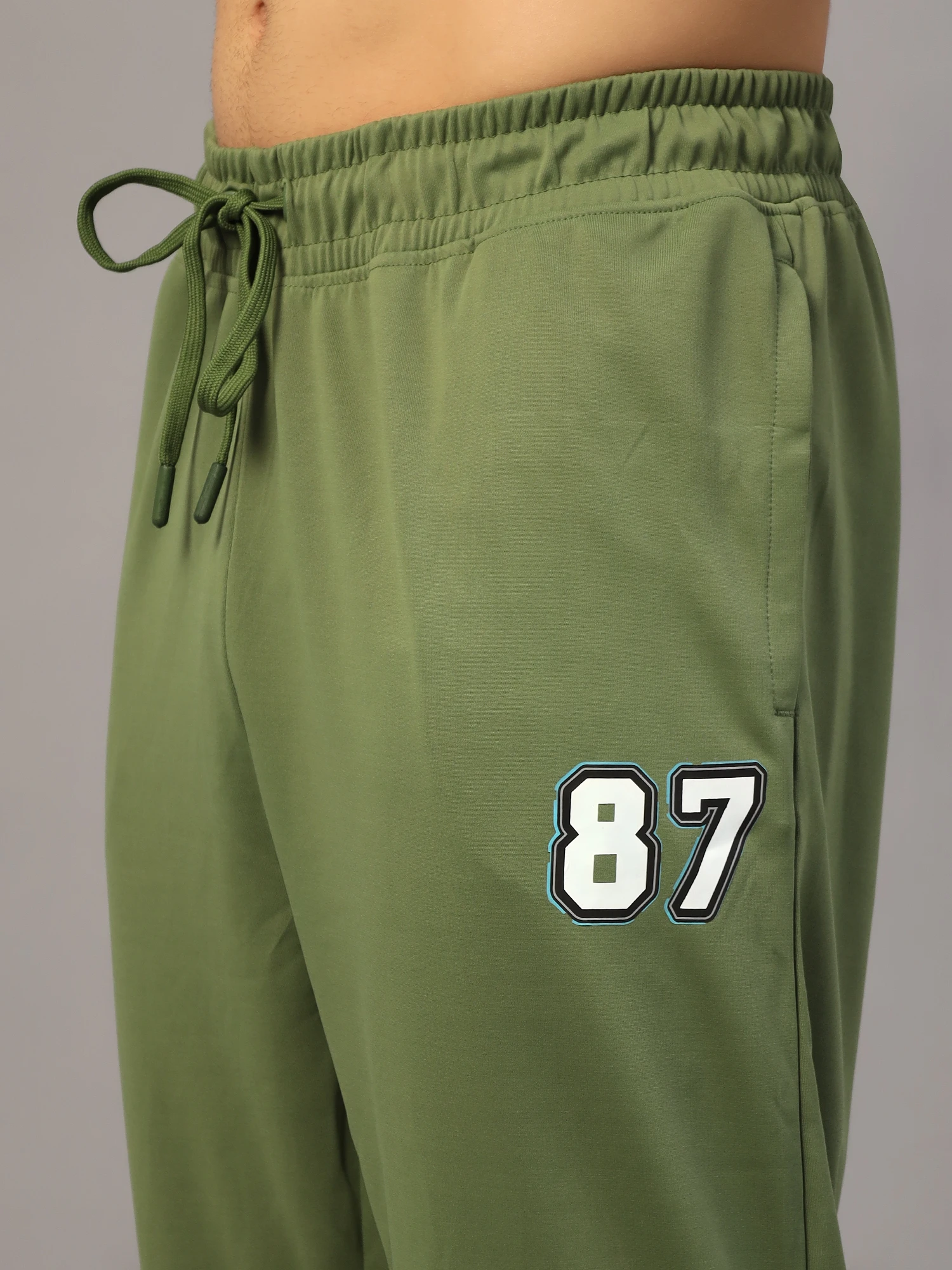 Shiv Naresh Smart Olive Green Track Pants for Men