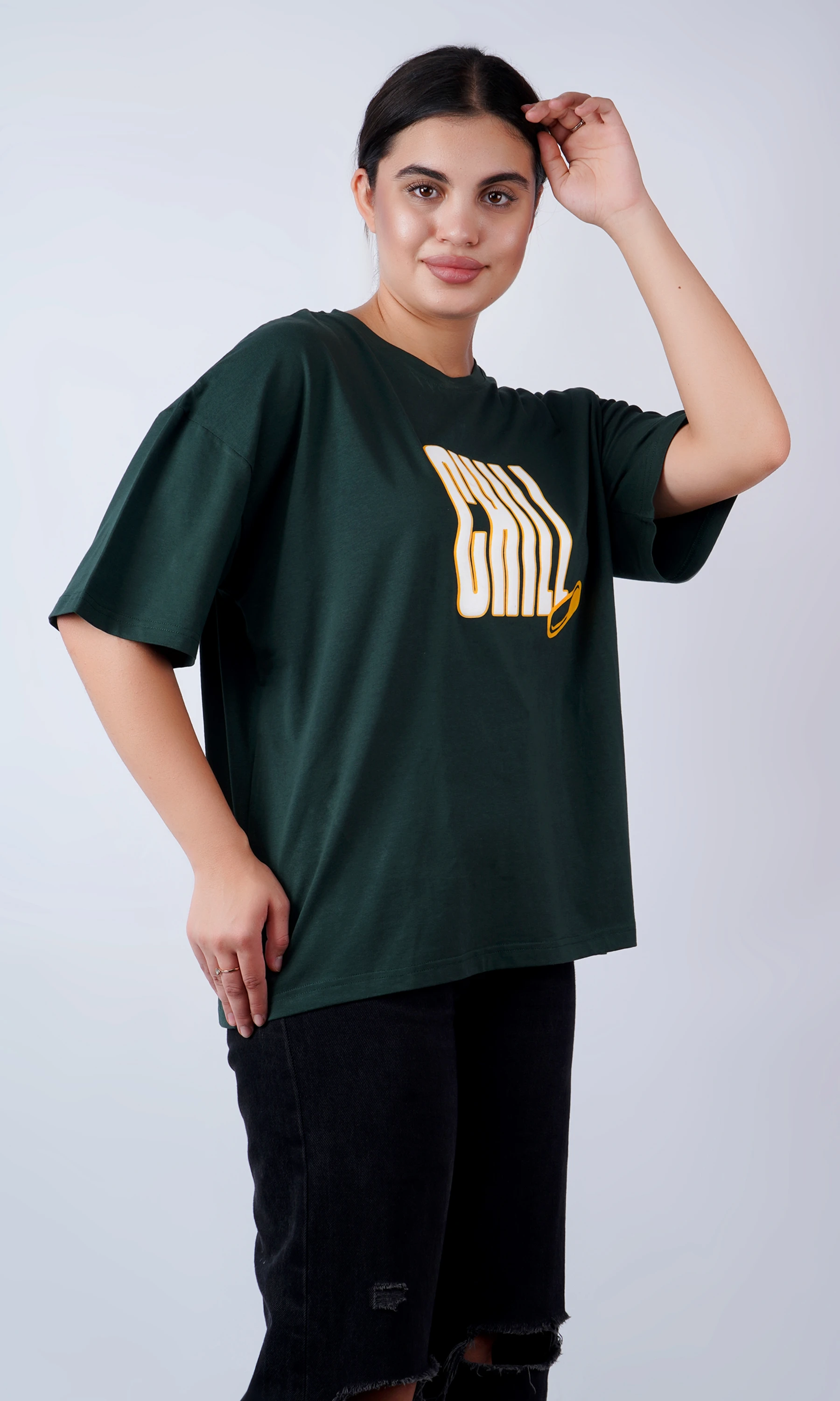 Unisex Bottle Green Oversized T-Shirt – Shiv Naresh