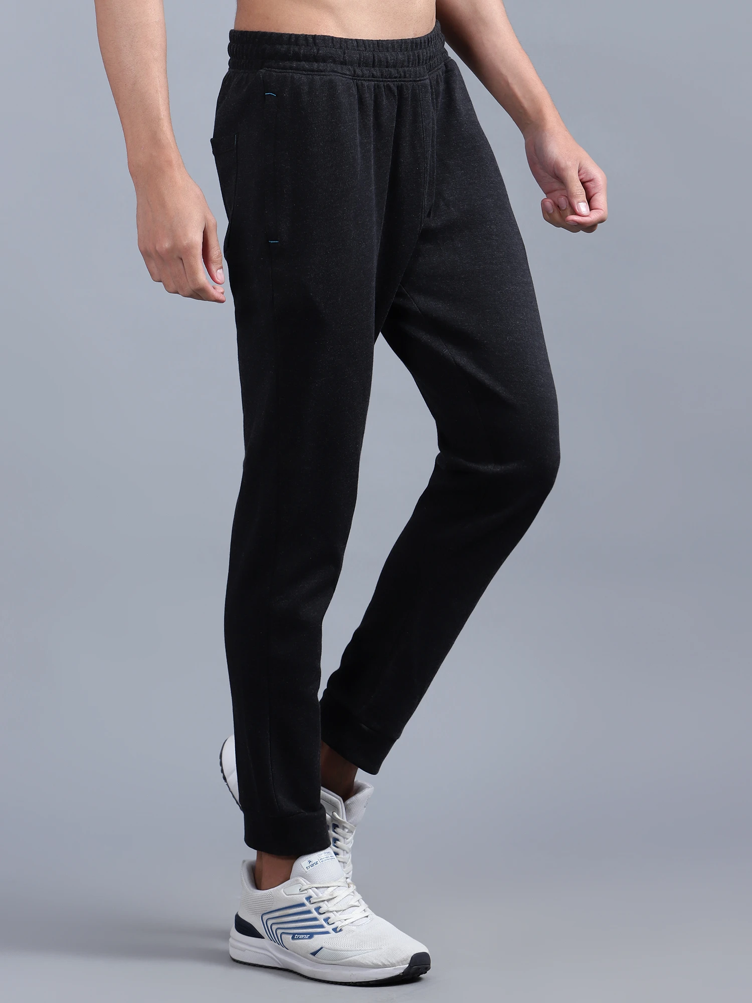Shiv Naresh Heather Track Pant Black for Men