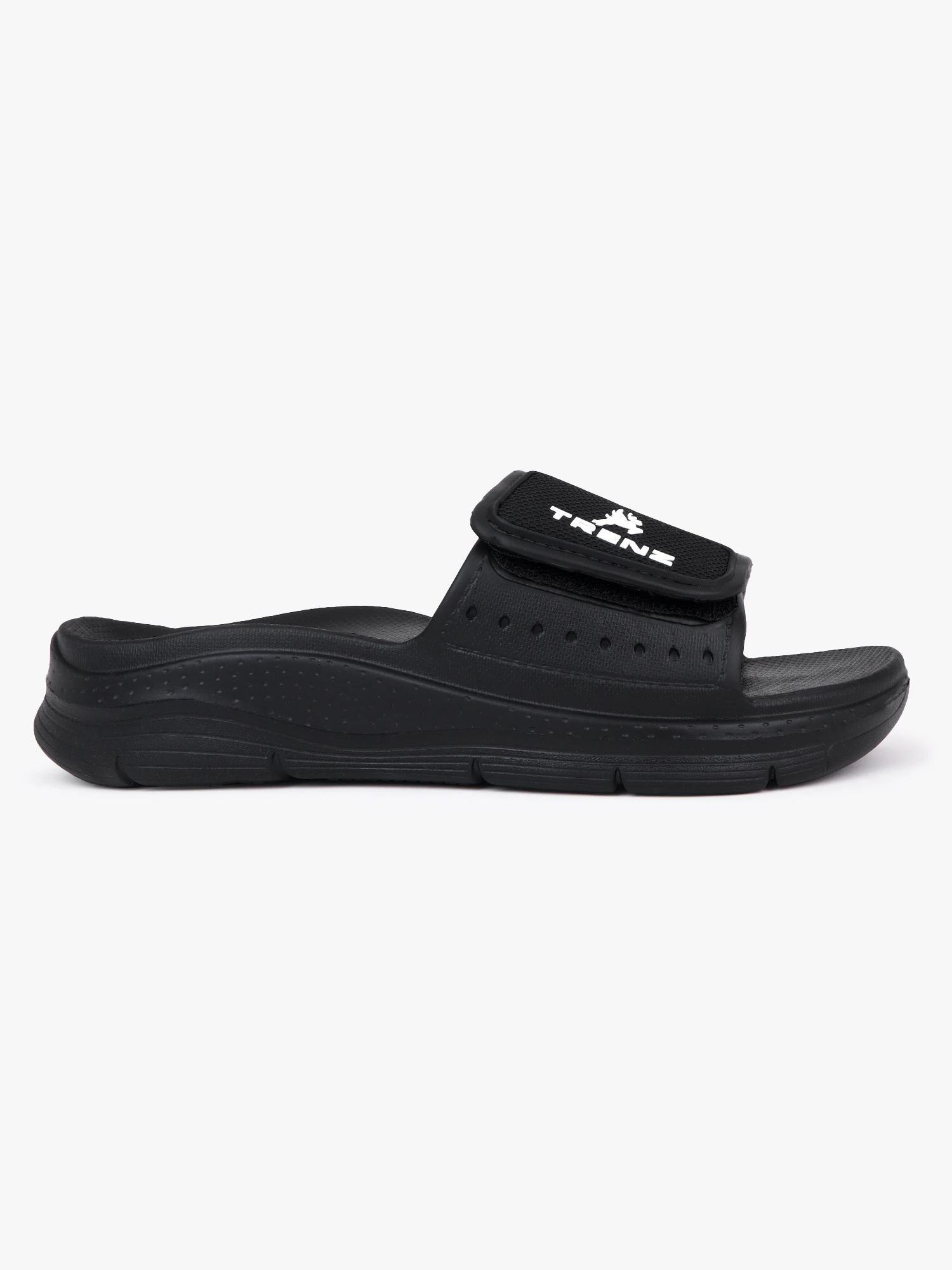 Shivnaresh Black slip-on slippers for men