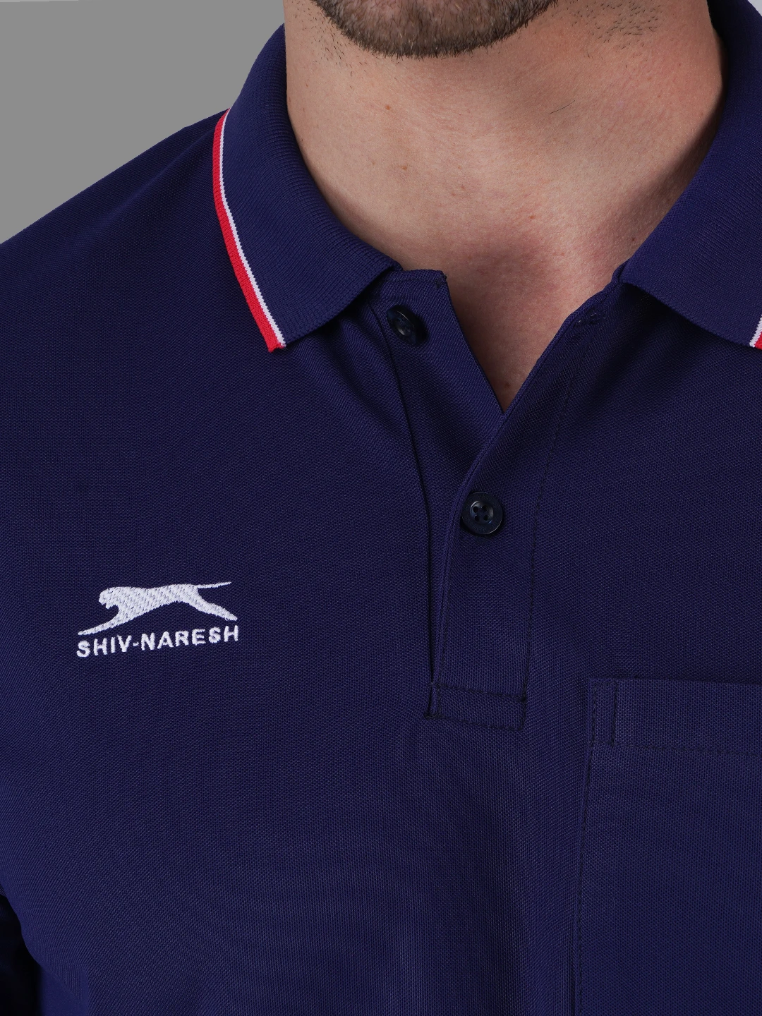 full sleeve polo shirt navy