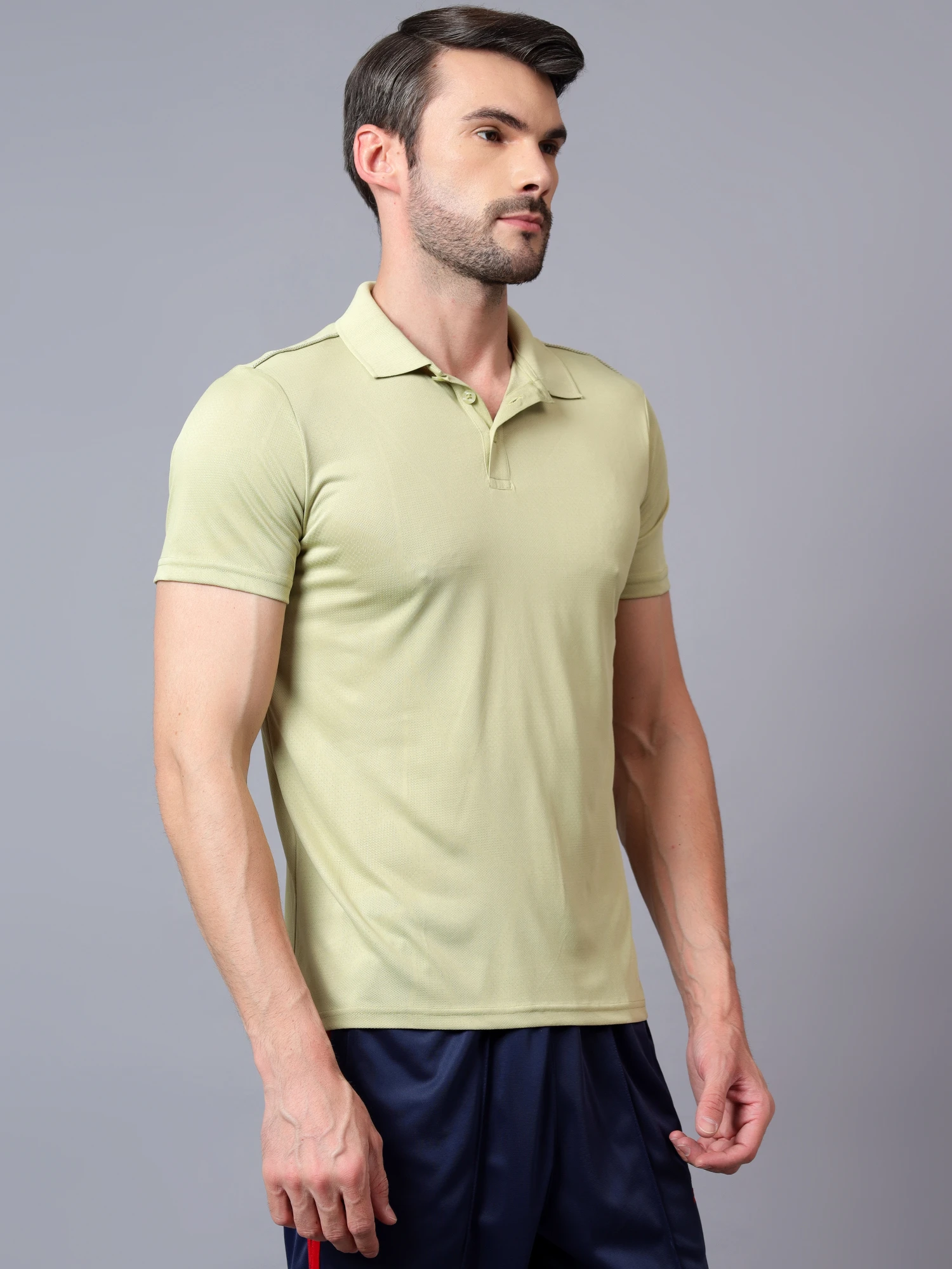 performance polo tee green