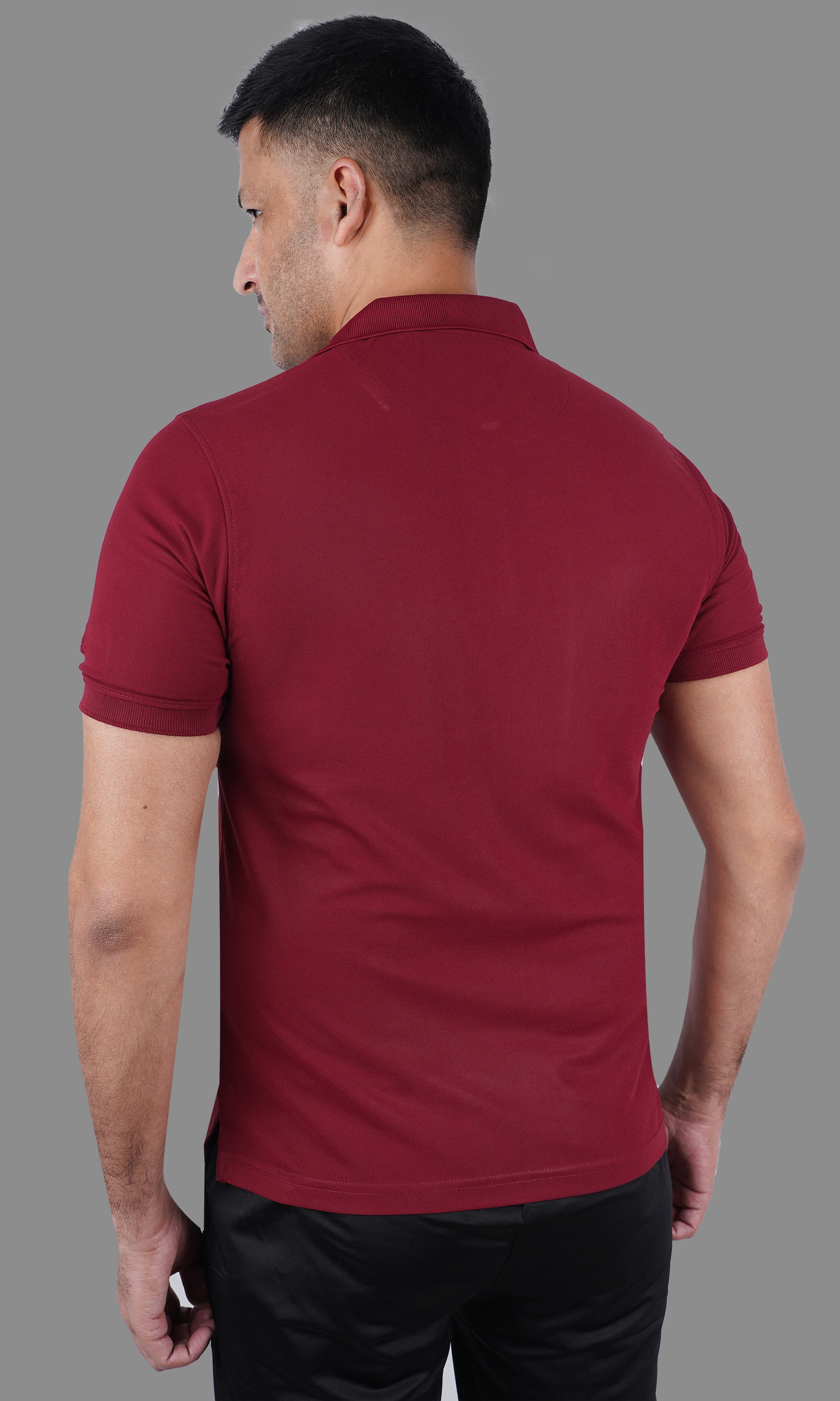 classic polo t shirt maroon