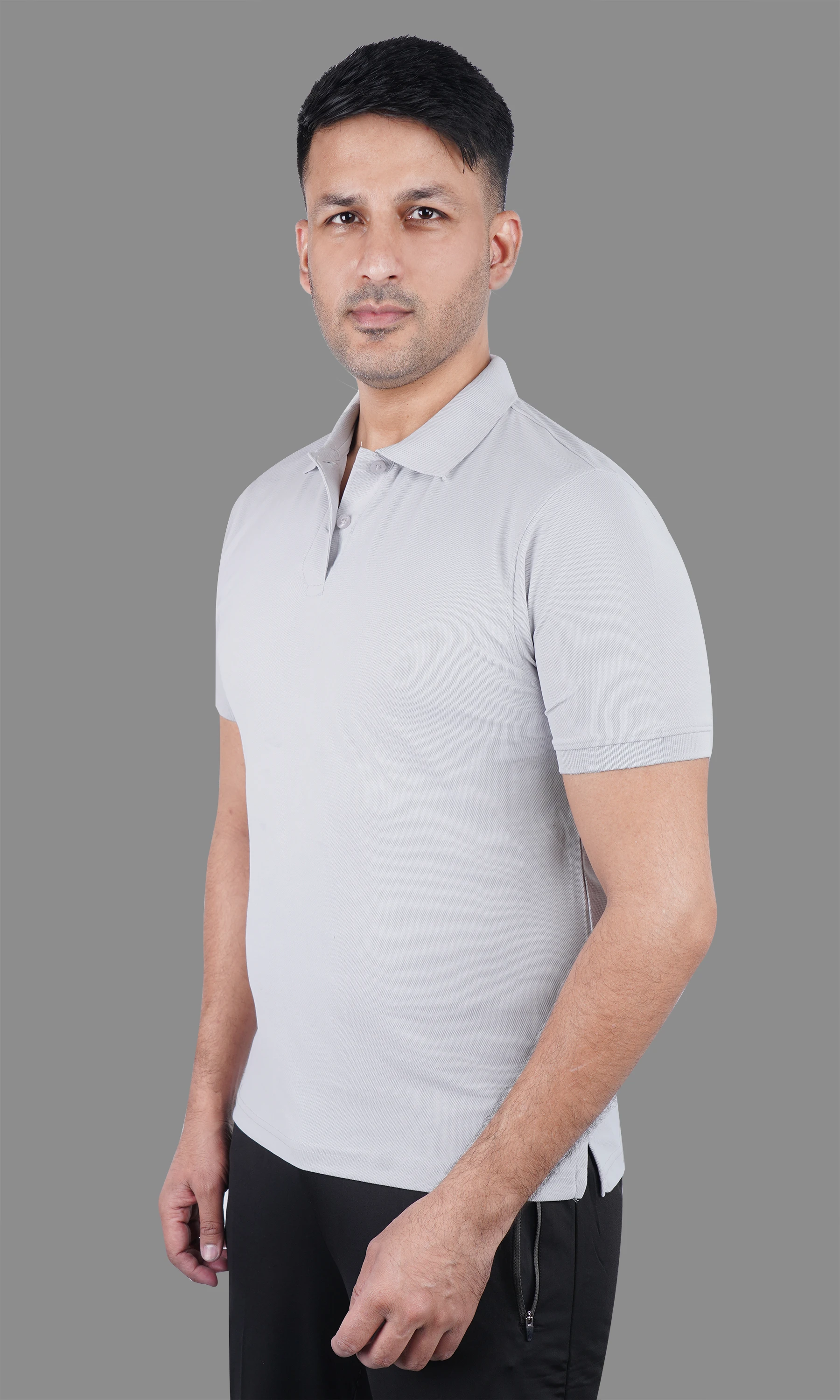 classic polo t shirt grey