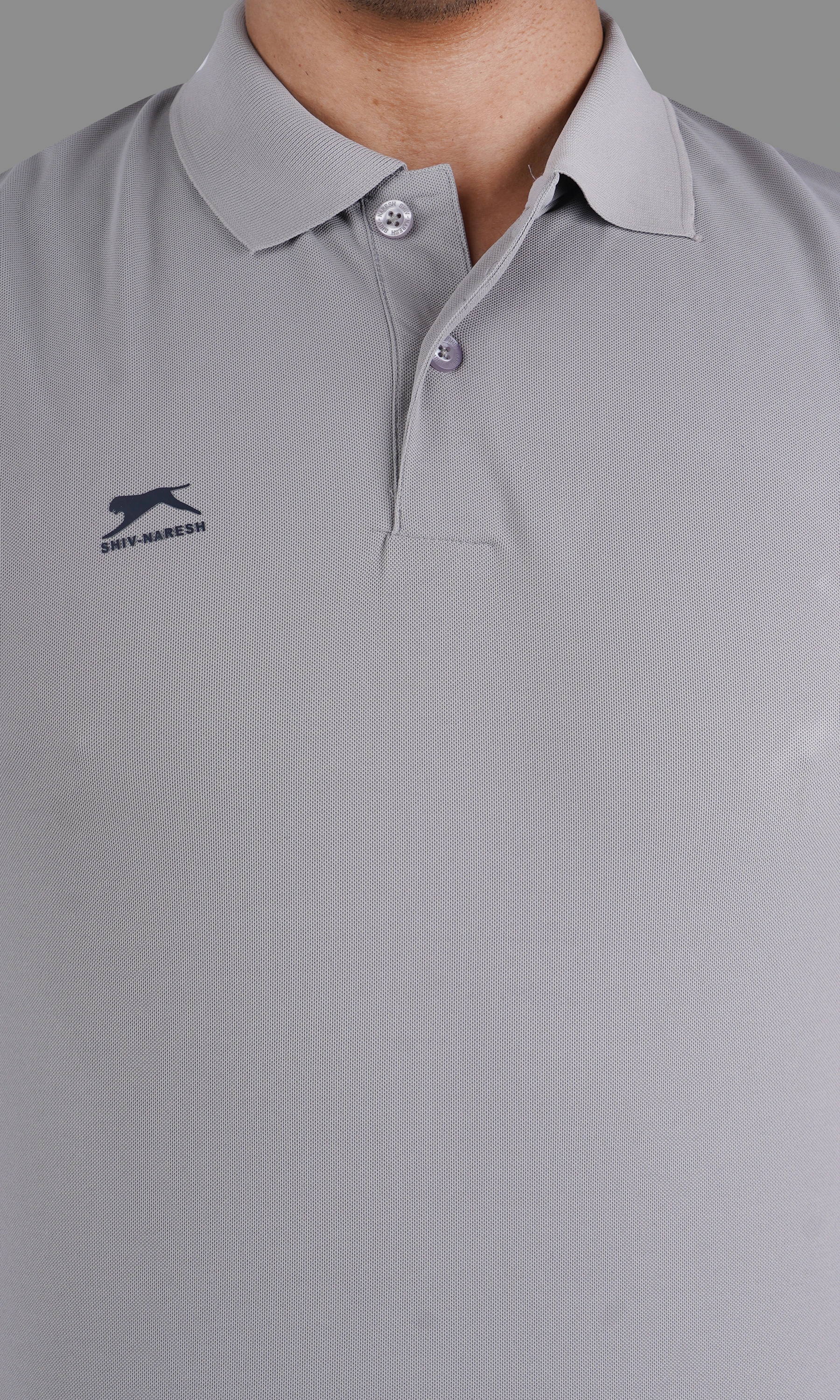 classic polo t shirt grey