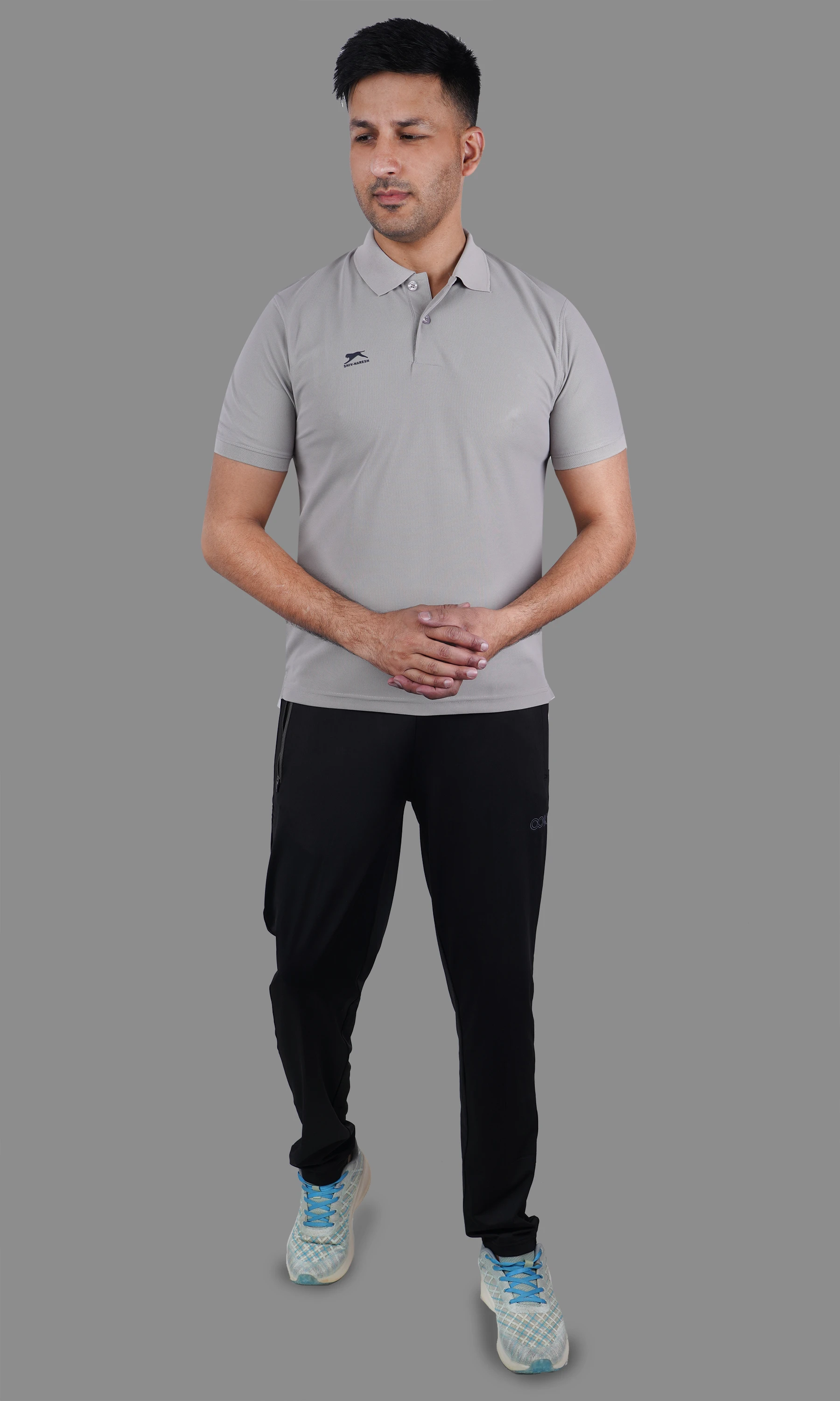 classic polo t shirt grey