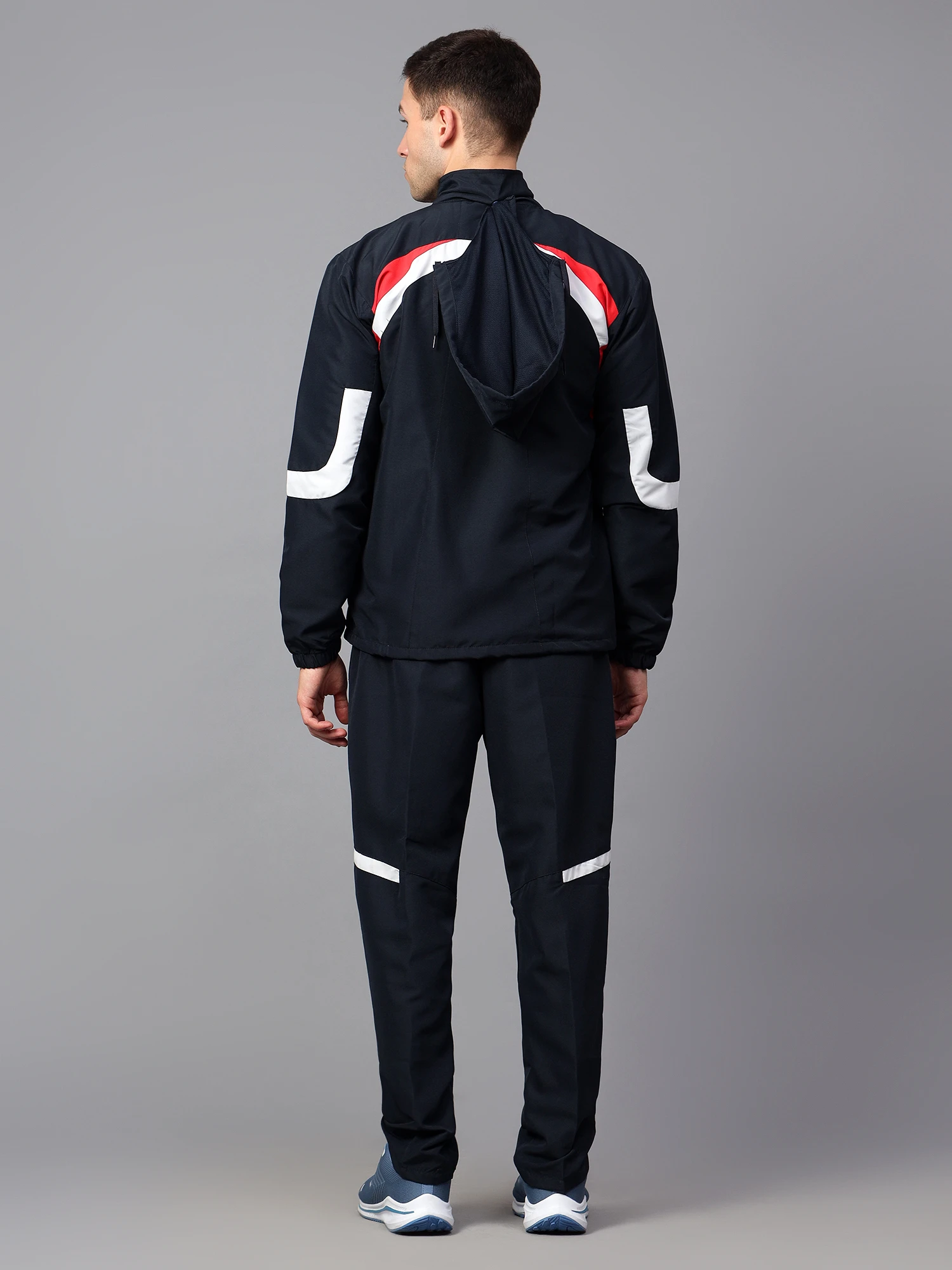 Shivnaresh Training Navy Blue & Red Track Suit for men
