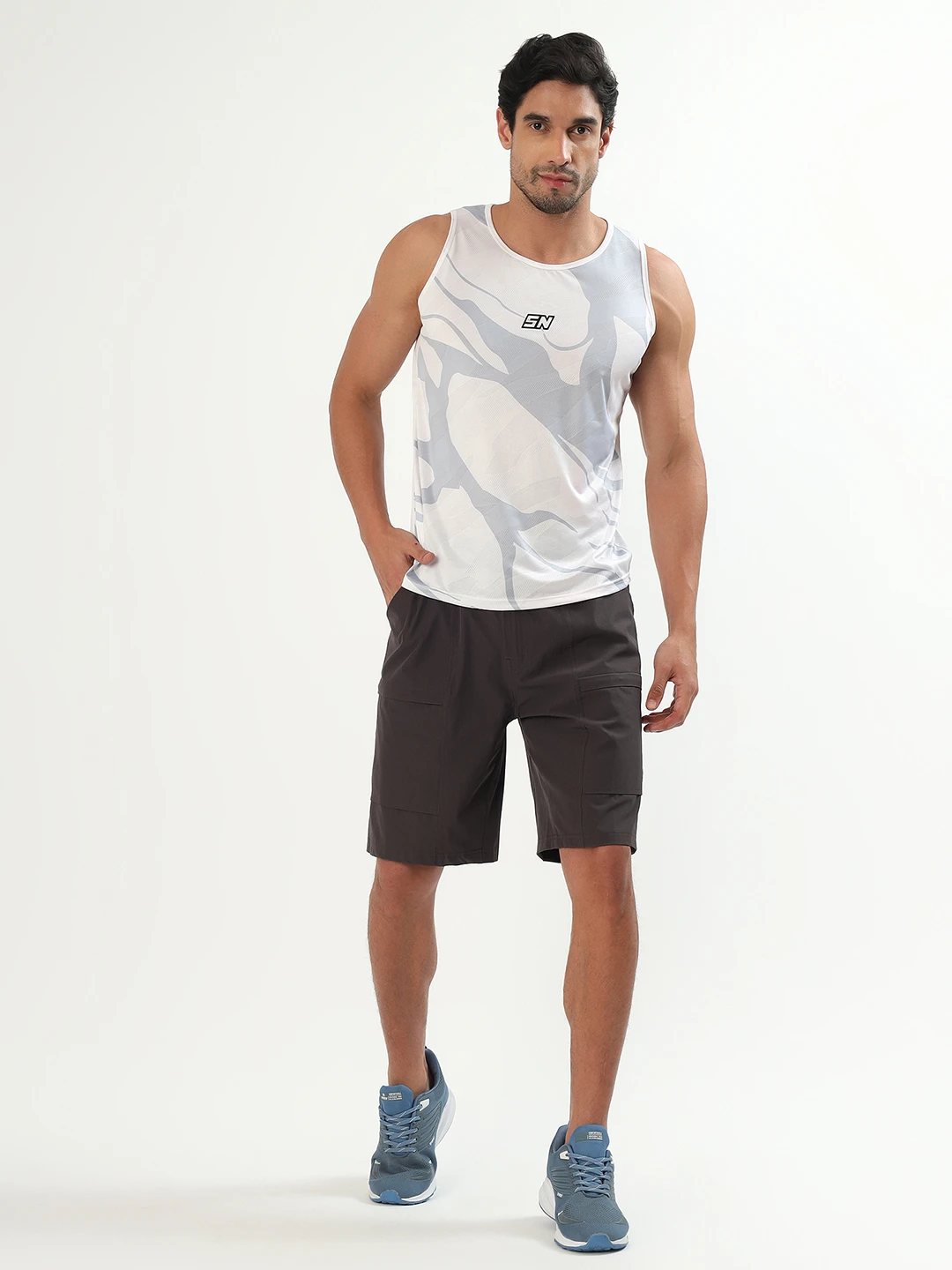 utility shorts camel men