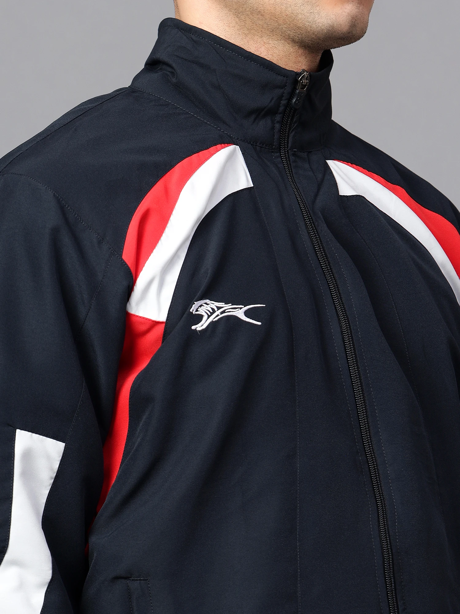 Shivnaresh Training Navy Blue & Red Track Suit for men