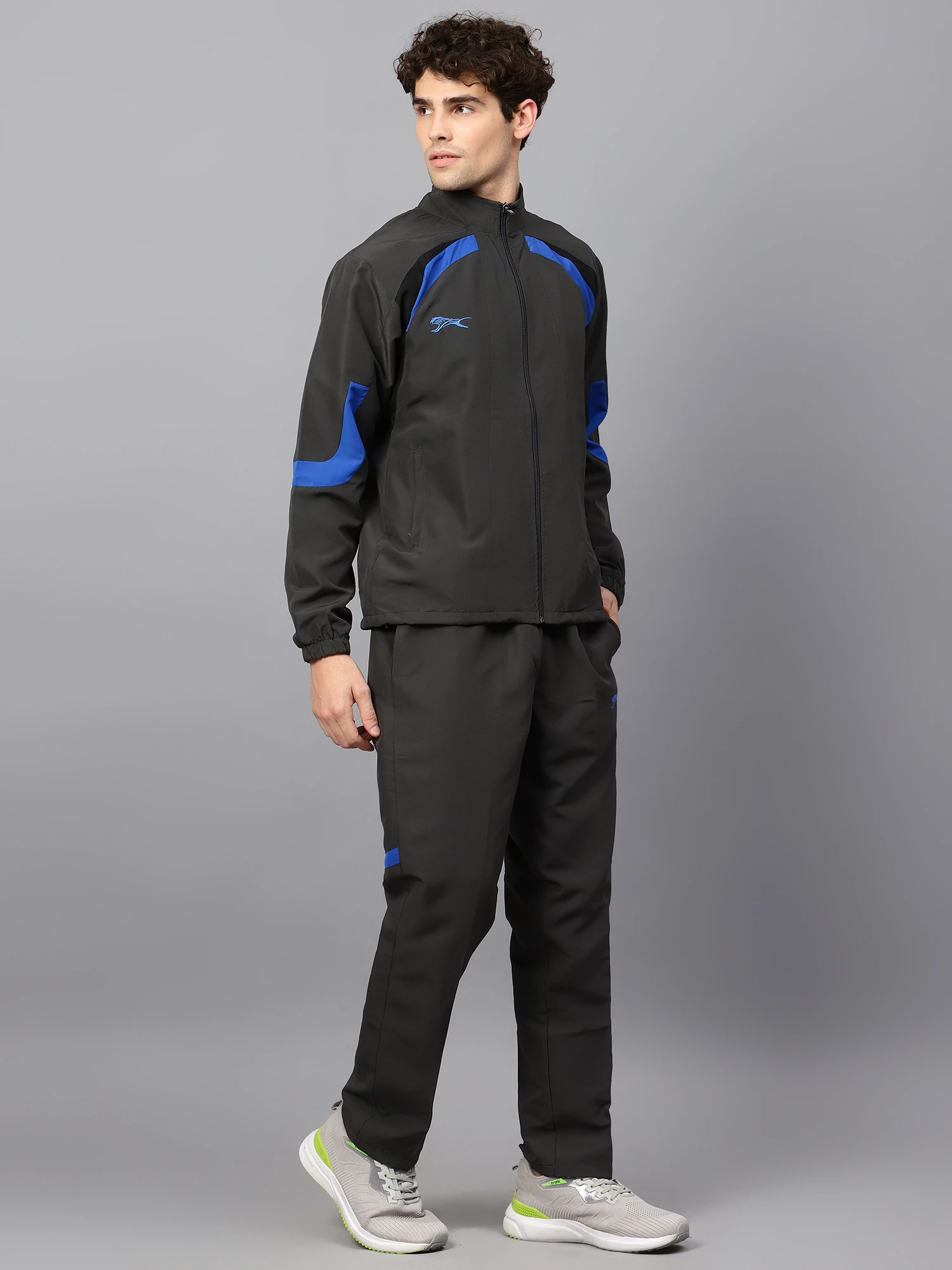 Shivnaresh Training Dark Grey Track Suit for men