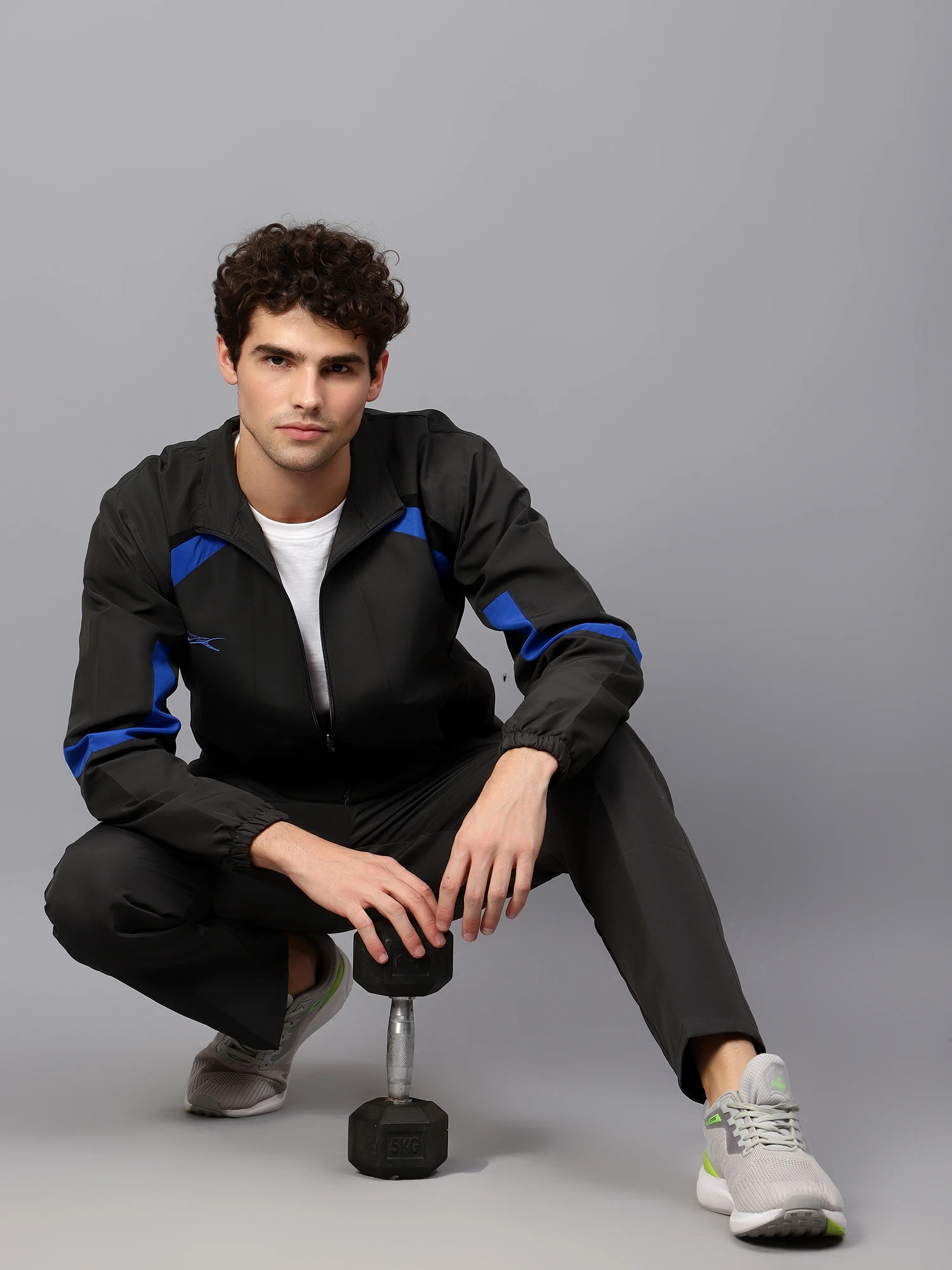 Shivnaresh Training Dark Grey Track Suit for men