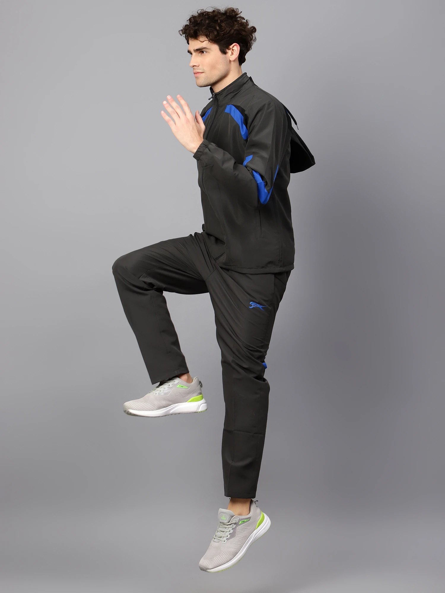 Shivnaresh Training Dark Grey Track Suit for men