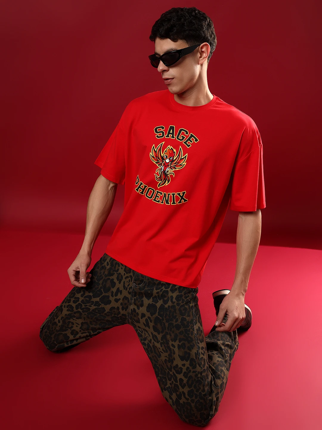 oversized red t shirt