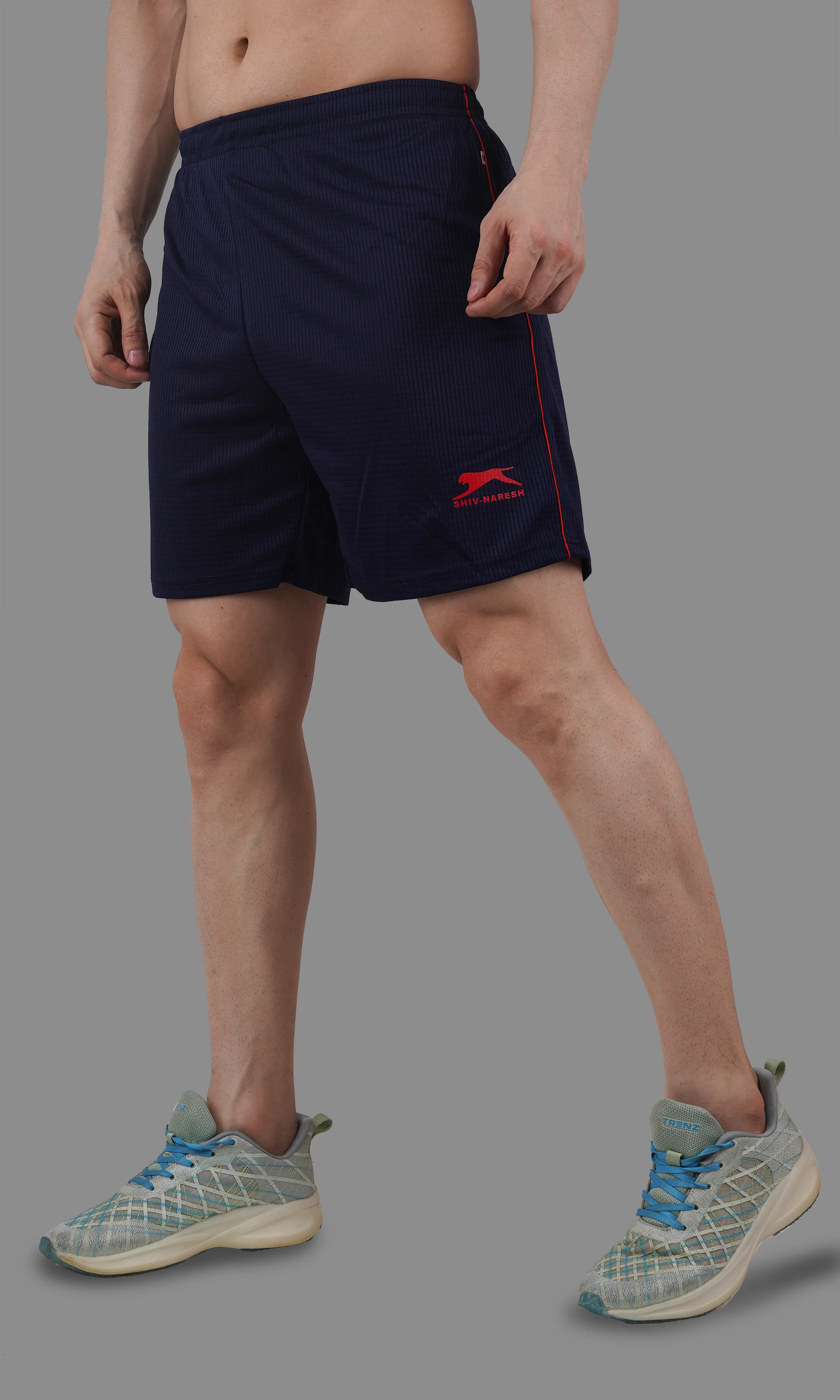 football shorts navy red